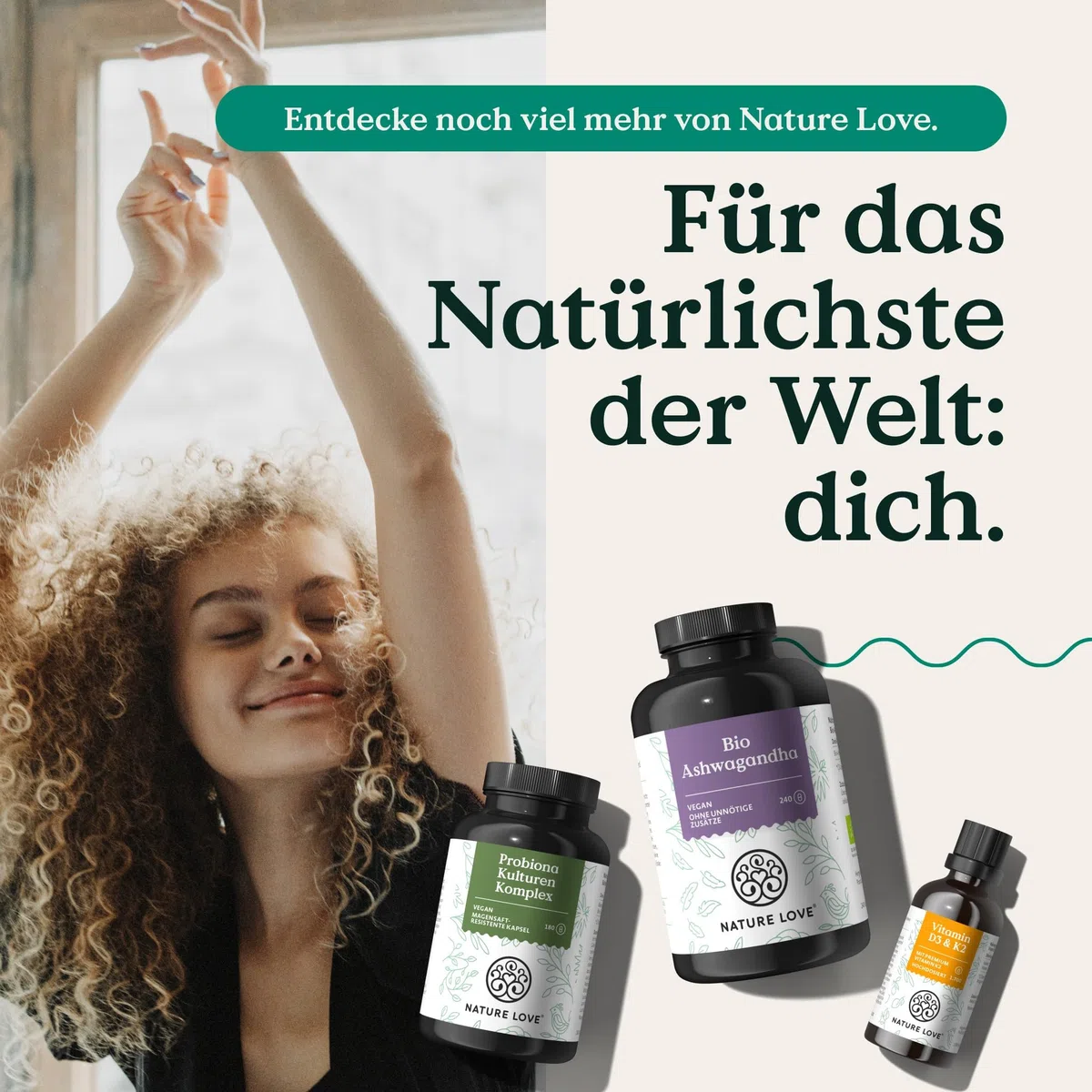 Nature Love Hey Papa - 120 Kapseln - 12 Inhaltsstoffe: Folsäure, Maca, Selen, Zink, L-Arginin, L-Carnitin, Q10, Vitamin C, B6, B12, D3 und E - vegan und laborgeprüft