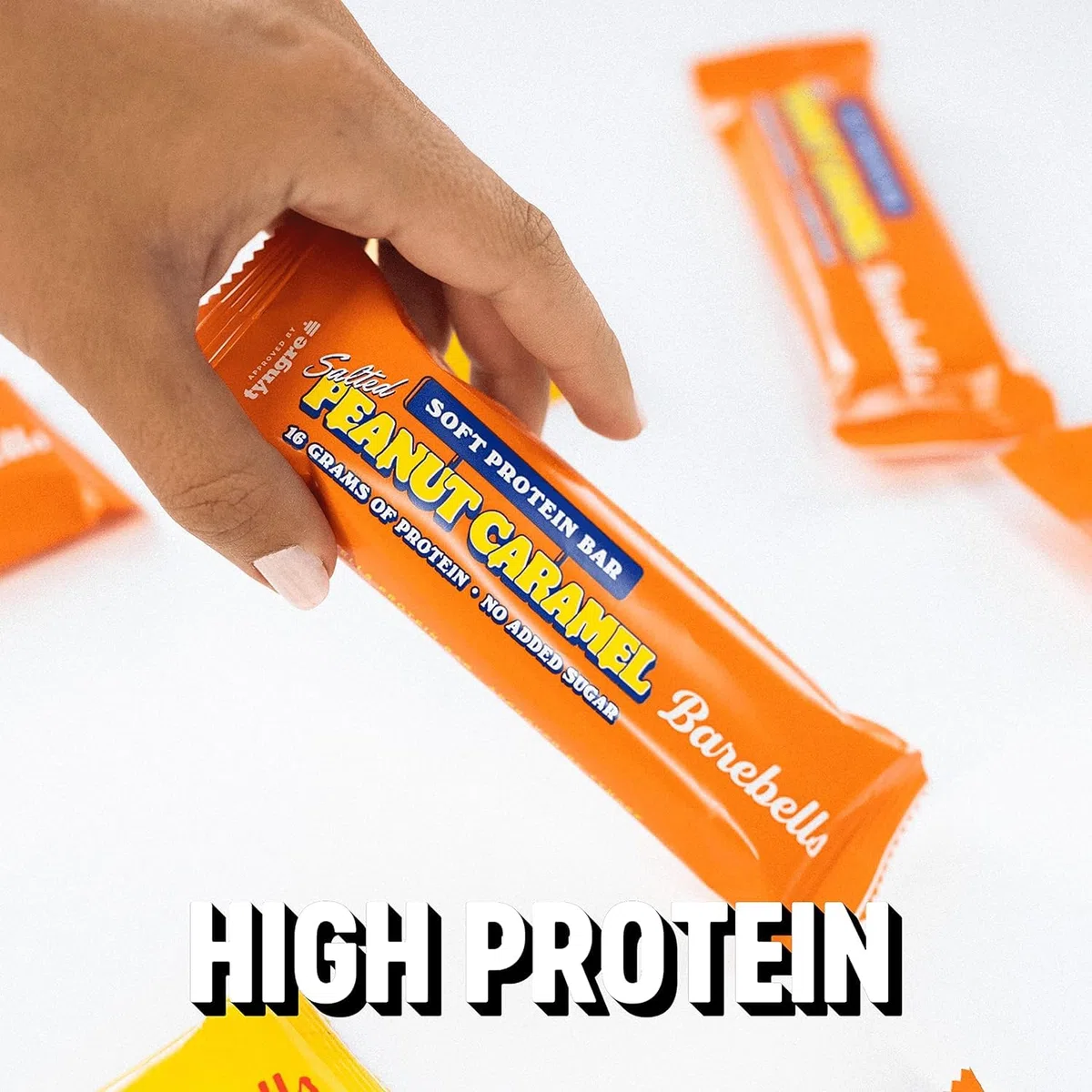 Barebells Soft Protein Riegel – 16g High Protein Bar, Zuckerarm, Eiweißriegel, Ohne Palmöl – Salted Peanut Caramel, 12 x 55gr