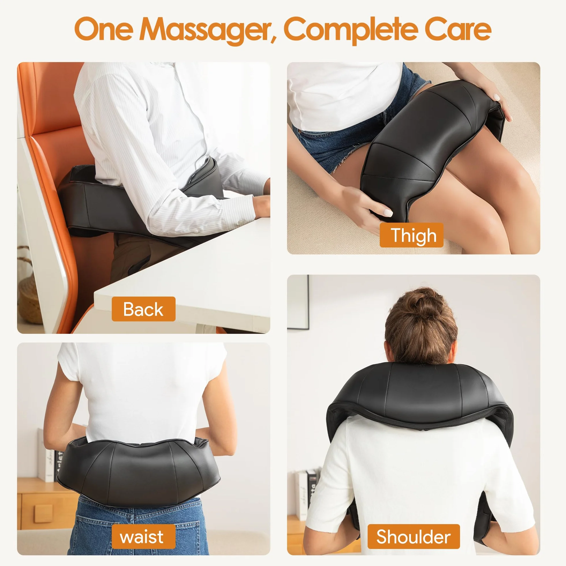 Massagegerät, Nackenmassagegerät mit Wärme 3D-Massage, Schulter Massagegerät für Nacken, Rücken, Beine, Geschenke für Frauen und Männer