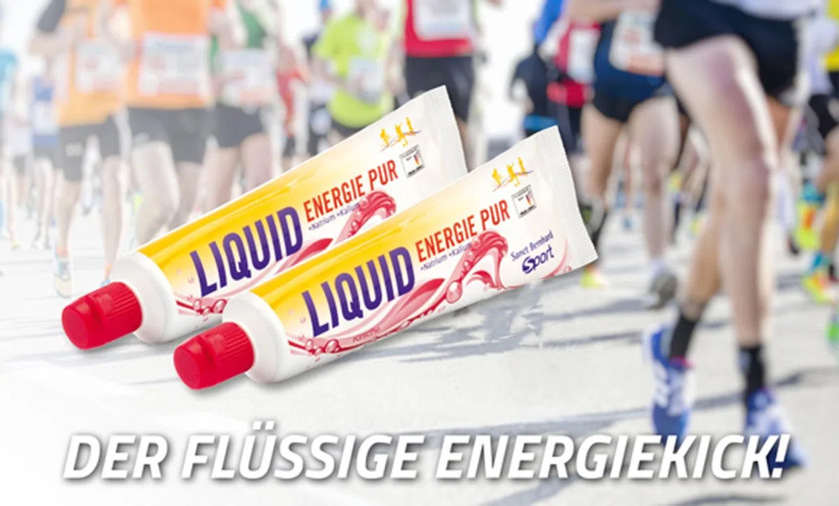 Sanct Bernhard Sport Liquid Energie Pur | 11 Tuben | Kohlehydratreiches Energie-Gel | Geschmack Kirsche | Laktosefrei, glutenfrei und vegan | Deutsche Produktion & laborgeprüft