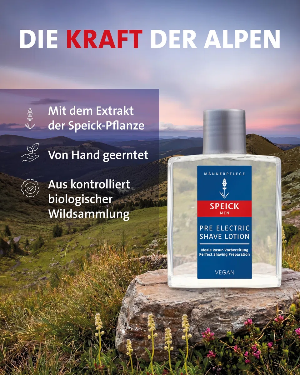 Speick Men Pre Electric Shave Lotion – Hautschonende Vorbereitung für Elektrorasur, 5x100 ml