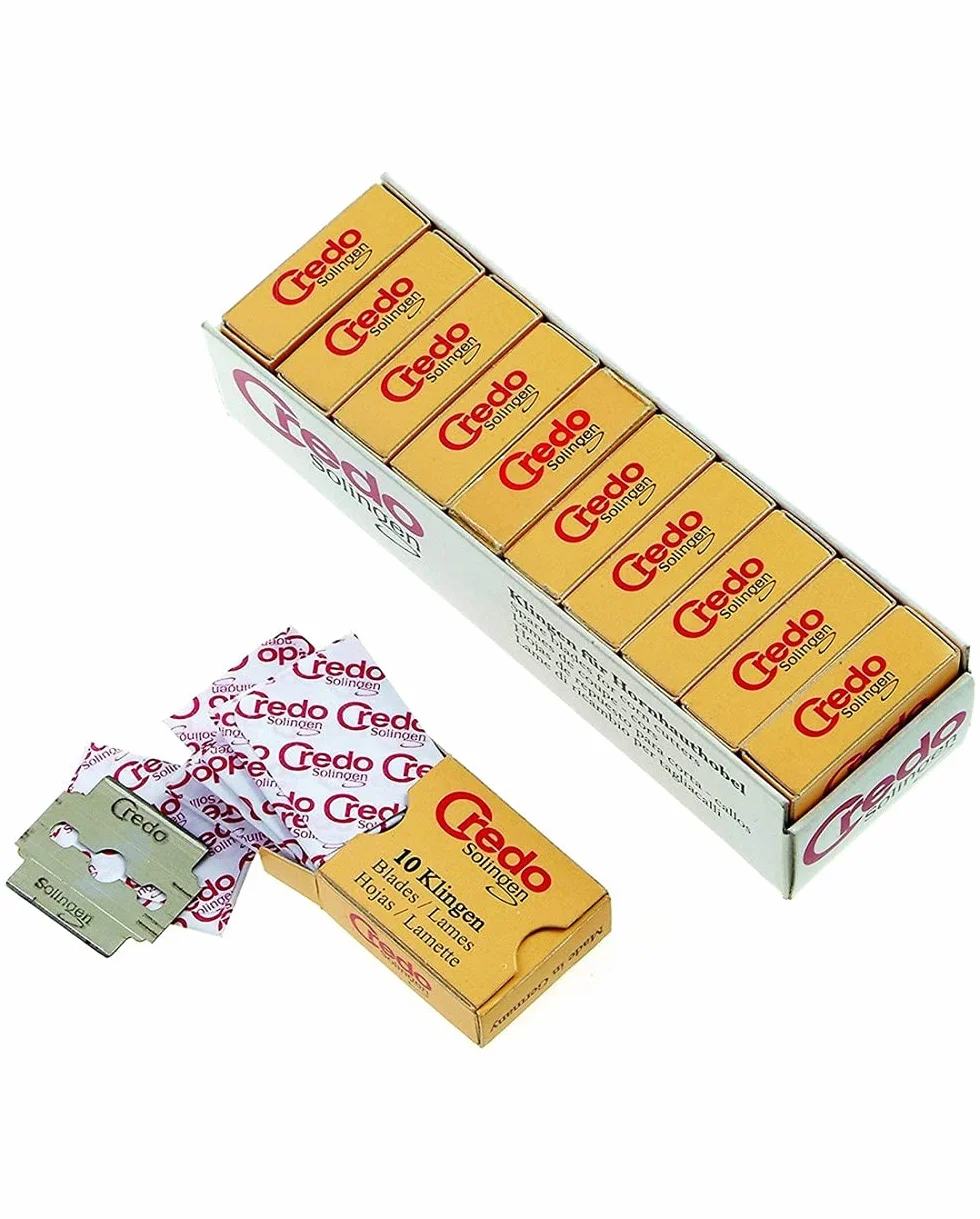 Credo Klingen für Hornhautschneider Pediküre, Packung mit 100 Stück