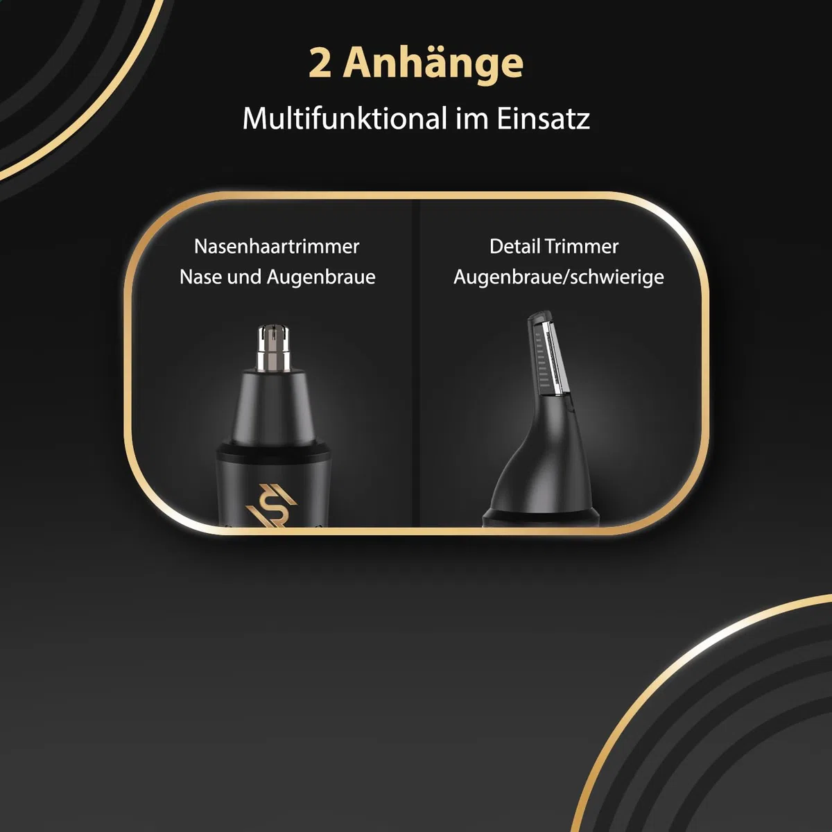 2 in 1 Nasenhaartrimmer - Augenbrauen- und Ohrhaartrimmer - Nasenhaarschneider - Nasenhaarentferner - Nasentrimmer - Ohrhaarentferner - Nasenrasierer