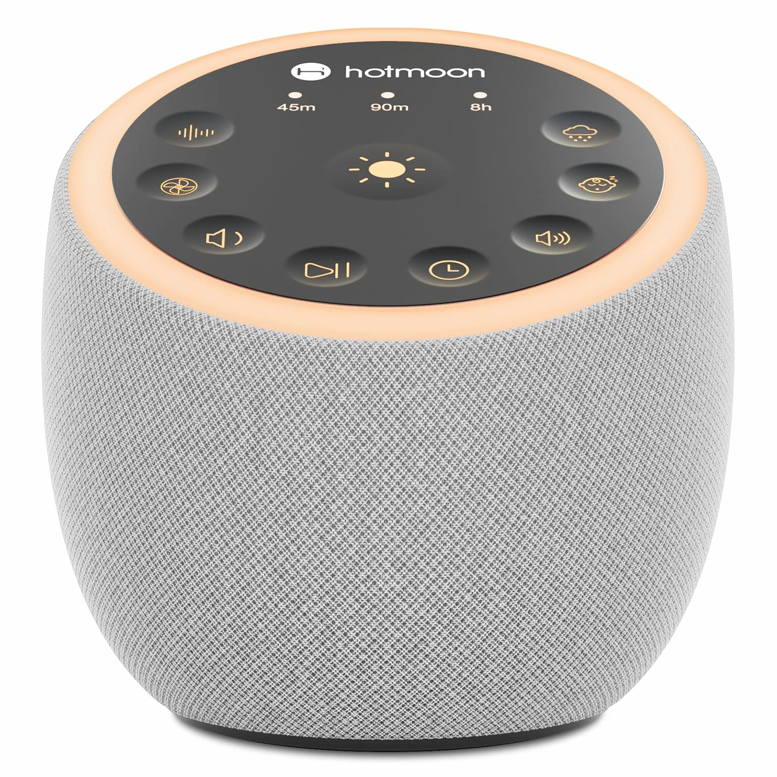 Hotmoon White Noise Machine, Einschlafhilfe Babys Erwachsene mit 40 Klänge, Weißes Rauschen Sound Machine USB mit 8 Farben Nachtlicht, Timer