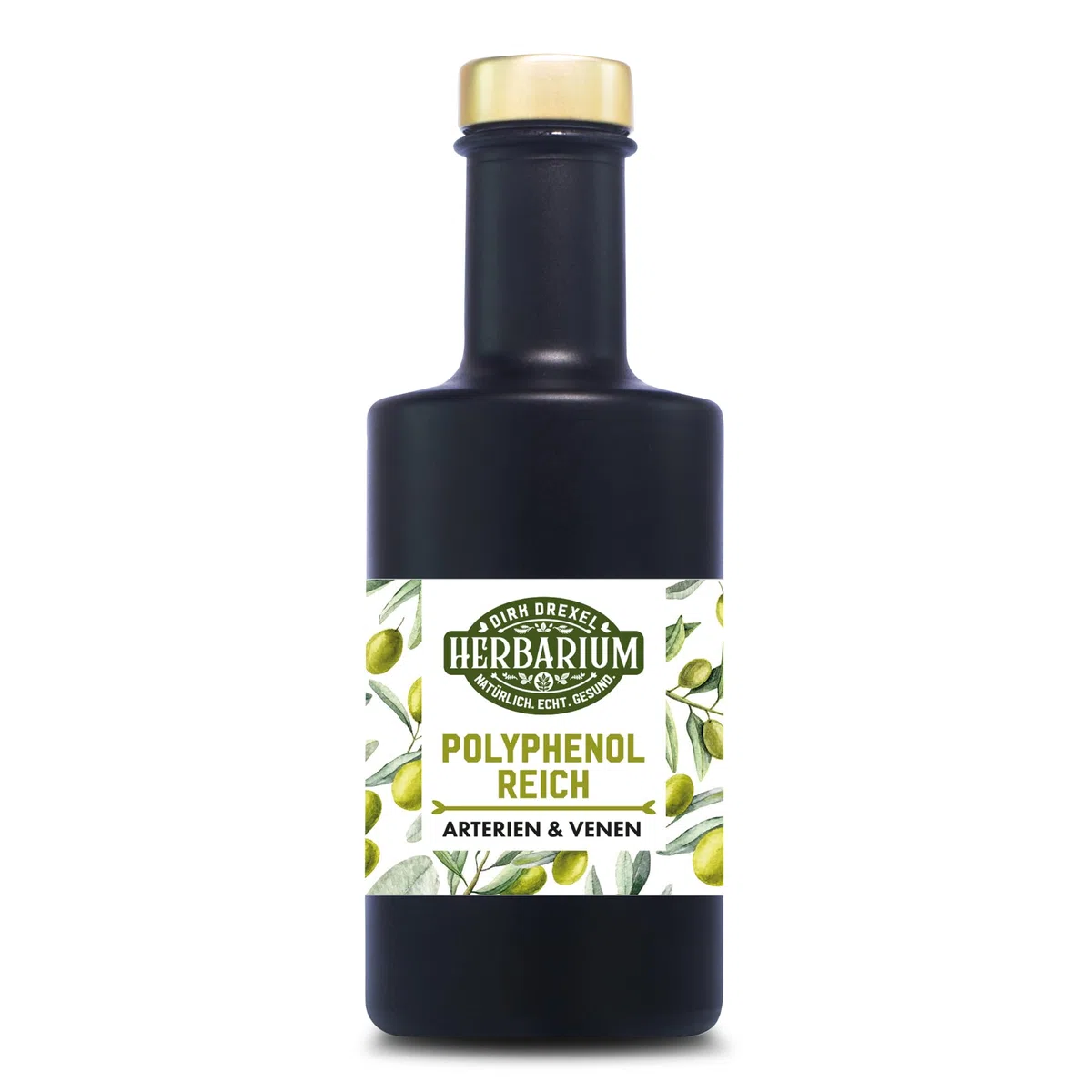 Herbarium Polyphenolreich, 200 ml | Nahrungsergänzungsmittel mit polyphenolhaltigem Olivenöl (1140 mg/kg) | Naturbelassen & kaltgepresst | Premium-Qualität aus Griechenland