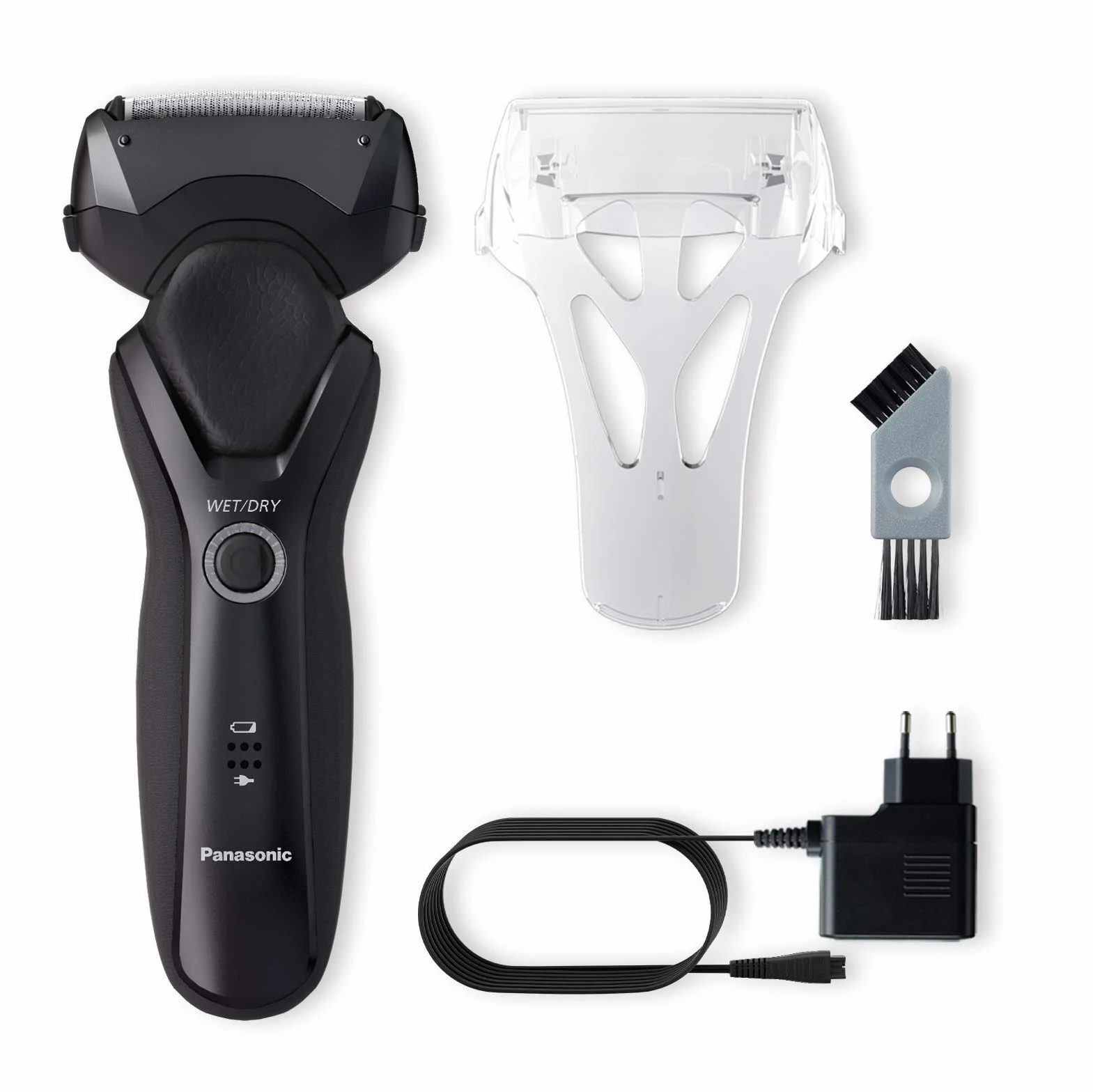 Panasonic Series 500 ES-RT37 Wet und Dry Herrenrasierer mit 3 Klingen für schnellen und präzisen Schnitt, Schwarz