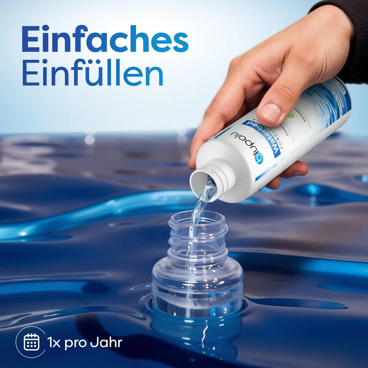 Wasserbett Conditioner Premium Care – 4x 250ml – Wasserbetten Konditionierer gegen Gerüche & Algen, Pflege für alle Wassermatratzen & Systeme aller bekannten Hersteller