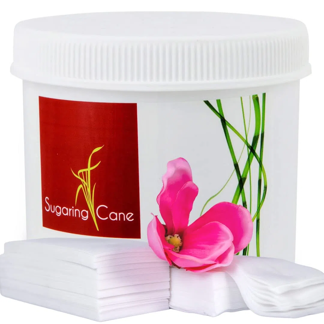 Sugaring Zuckerpaste + 100x Enthaarungsstreifen | 100% Vegan Natur | schmerzarme Haarentfernung | 1 Dose Zuckerwachs | seidig glatte Haut bis zu 4 Wochen | für Männer und Frauen | 500g (Extra Soft)
