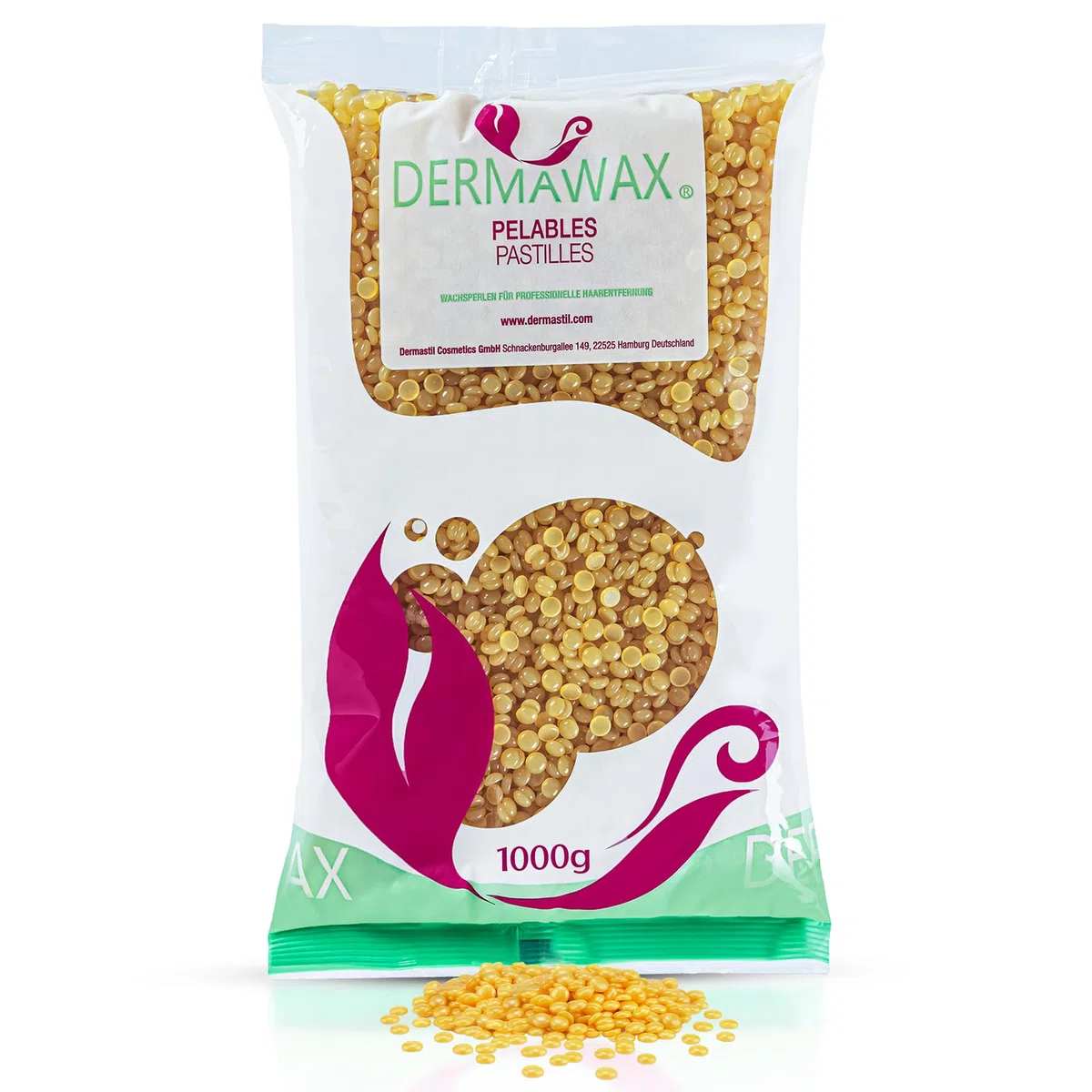 Dermawax Crystal Honig Wachsperlen zur Haarentfernung 1kg – Sanftes Heißwachs für Gesicht, Beine, Achseln & Bikinizone – Warmwachs ohne Streifen – Professionelle Haarentfernung Made in Italy
