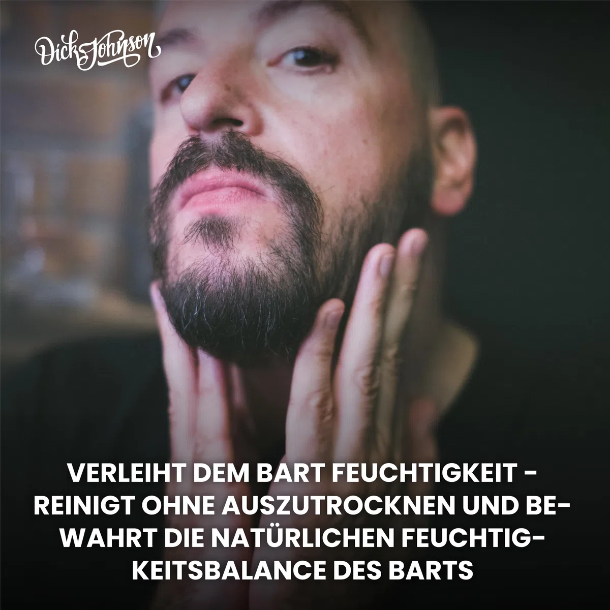 DICK JOHNSON Bartshampoo Godlike 200 ml – Bartseife Herren mit Brennesselextrakt– reinigt gründlich, schont die Haut & spendet Feuchtigkeit – Bart Shampoo mit Whiskey-Vanille-Duft