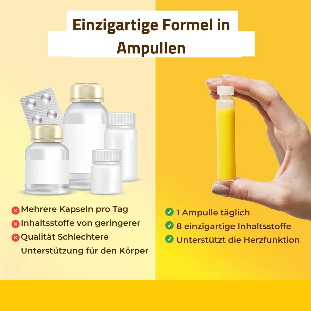 Medex Gelée Royale Cardio 2000 mg - Herz-Vitamine - Mit Gelee Royal, Q10, Vitaminen B1, D3, K2 & Propolis - Nahrungsergänzungsmittel - 10 Ampullen - 10 Tage