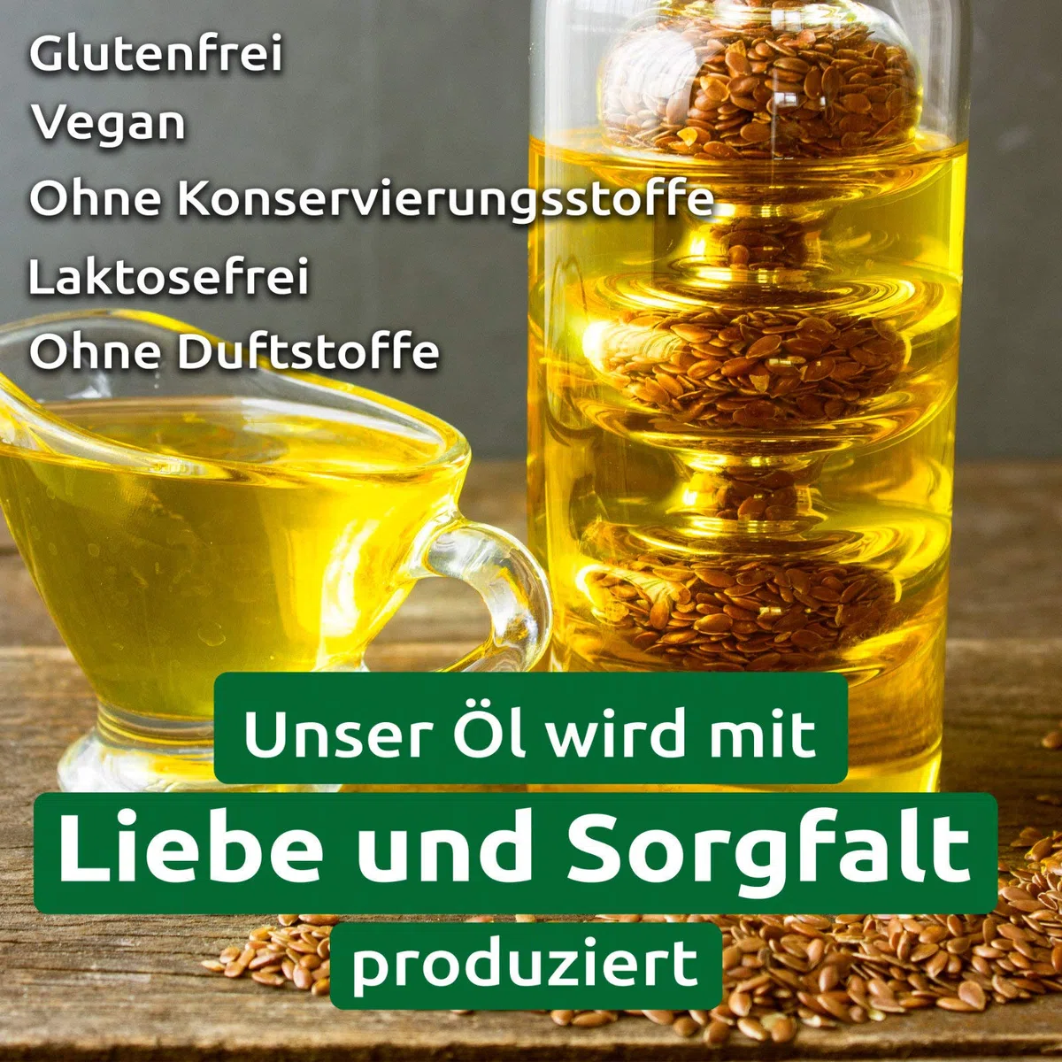 6 x Lausitzer Leinöl (kaltgepresstes Leinöl), 6x 100ml
