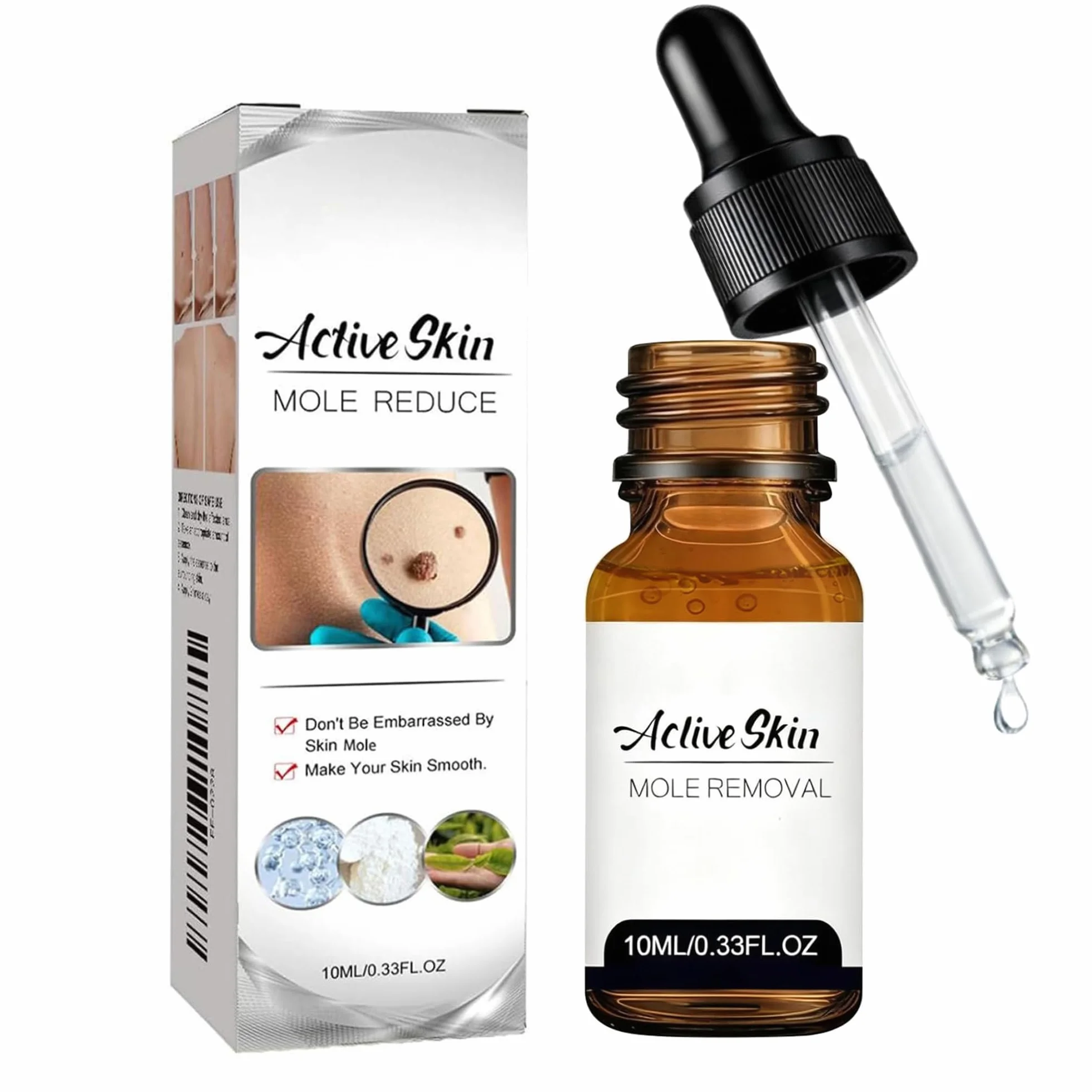 Sanfte Warzenentfernung für Gesicht & Körper - Schnell wirkendes Serum mit Präzisionstropfer, Sanfte Formel für sensible Haut, Reisegröße (10ml)