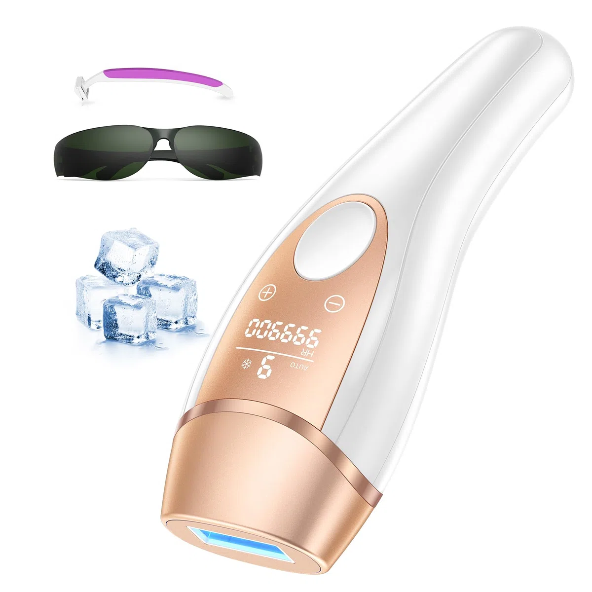 IPL Geräte Haarentfernung mit Kühlfunktion, 21J Laser, 9 Stufen, 999.900 Blitze