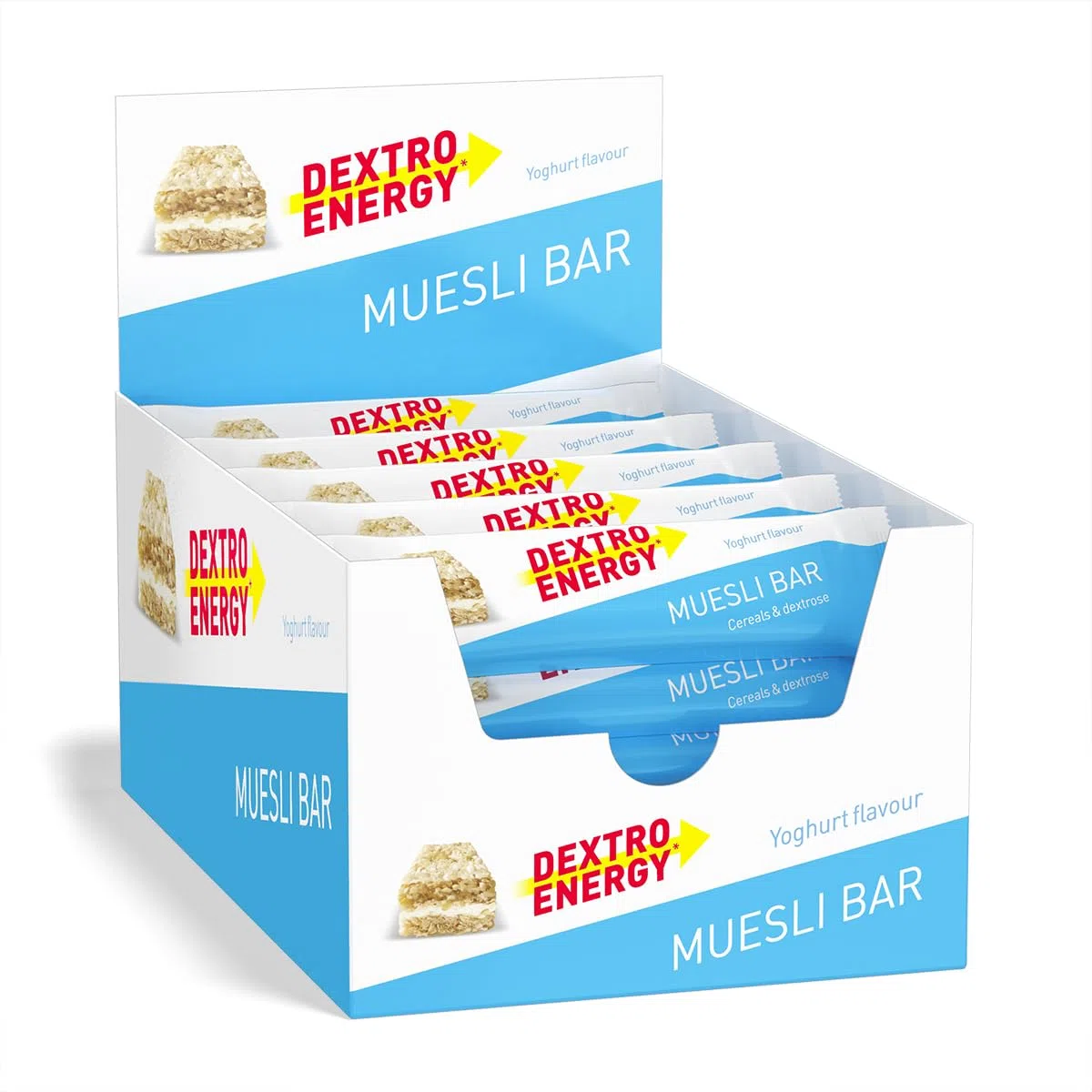 Dextro Energy Müsliriegel Joghurt - 25x35g (25er Pack) - Leckerer Getreideriegel als Alternative zum Schokoriegel, zur schnellen und langanhaltenden Kohlenhydratversorgung