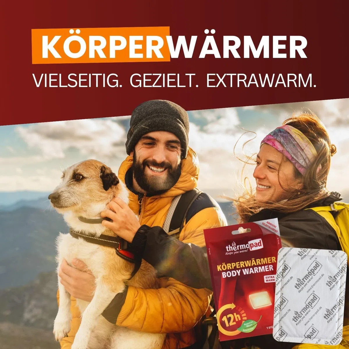 THERMOPAD Körperwärmer – DAS ORIGINAL: 5, 10 oder 30 Wärmepflaster für den Rücken I 12 Stunden Wärme I Sofort einsatzbereite Wärmepads, geeignet als Nackenwärmer, Schulterwärmer & Nierenwärmer