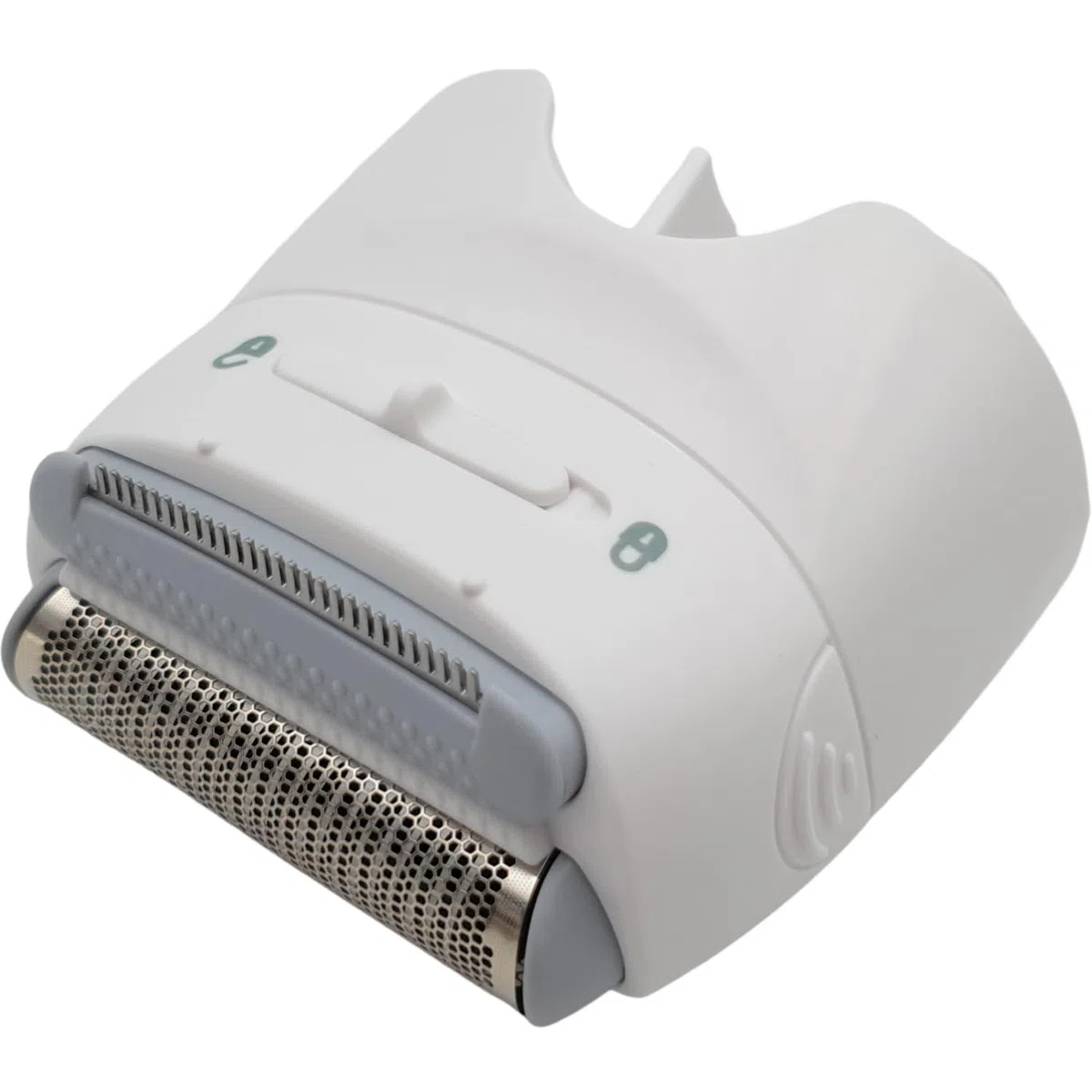 Rasieraufsatz kompatibel mit Braun Silk-épil 5 7 9 Xpressive, weiß, Artikelnummer 67030799, kompletter Kopf mit Scherfolie und Messer, für Typ 5340 5375 5376 5377 5378 5390 5391 5392
