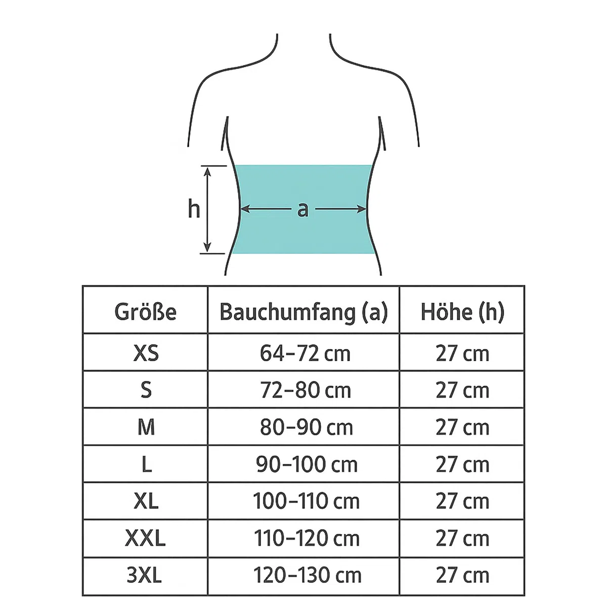 MEK 3002 Medizinische Bauchbandage mit Anti-Roll-System | Postoperativer Bauchgurt gegen Einrollen | 27 cm hoch, Atmungsaktiv, CE-Zertifiziert, **Beige (Hautfarben)** XL