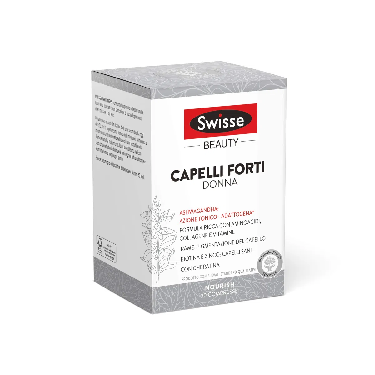 SWISSE Hair Strength Women – Nahrungsergänzungsmittel Frauen für Kräftiges Haar mit Zink, 30 Tabletten