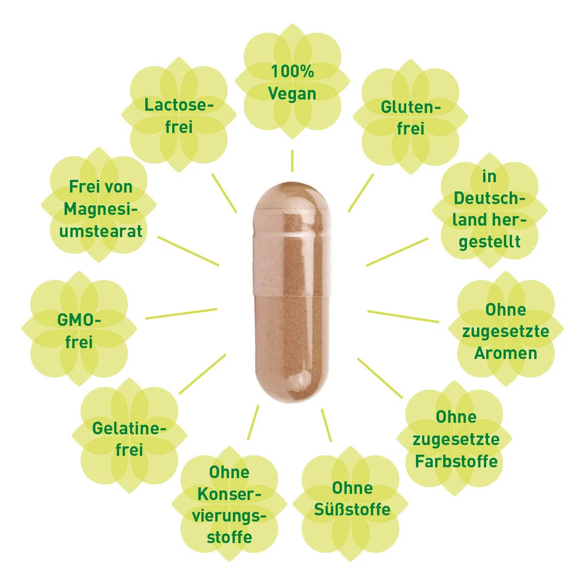 MADENA Grüne Flamme | hochdosiert in Apothekenqualität | Grüner Kaffee Extrakt Guarana Konjakwurzel Garcinia Cambogia + Chili Extrakt L-Carnitin 100 Kaps.