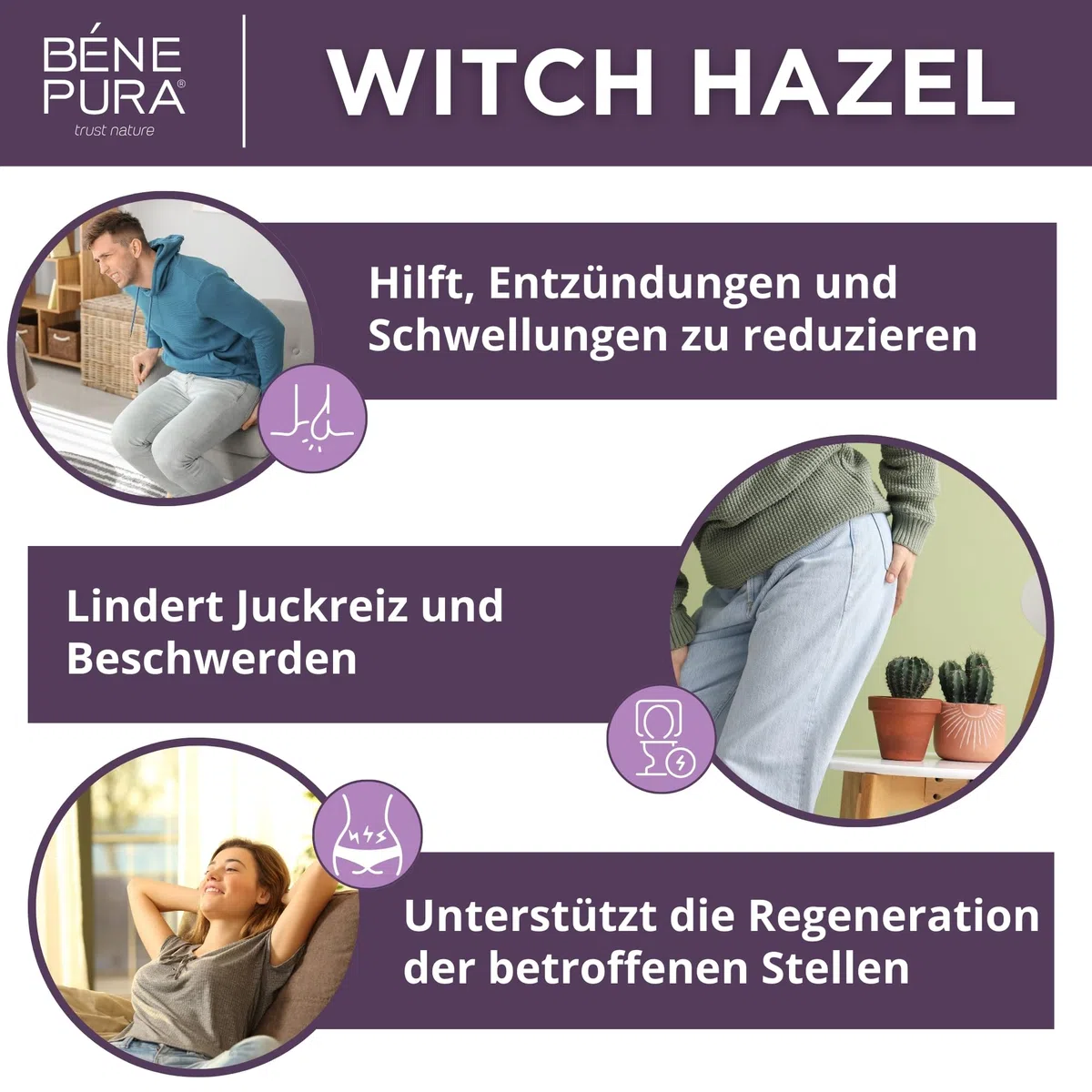 BenePura Hämorrhoiden Salbe, Natürliche Hamamelis Salbe gegen Brennen, Juckreiz und Beschwerden, 40 ml (2er Pack)