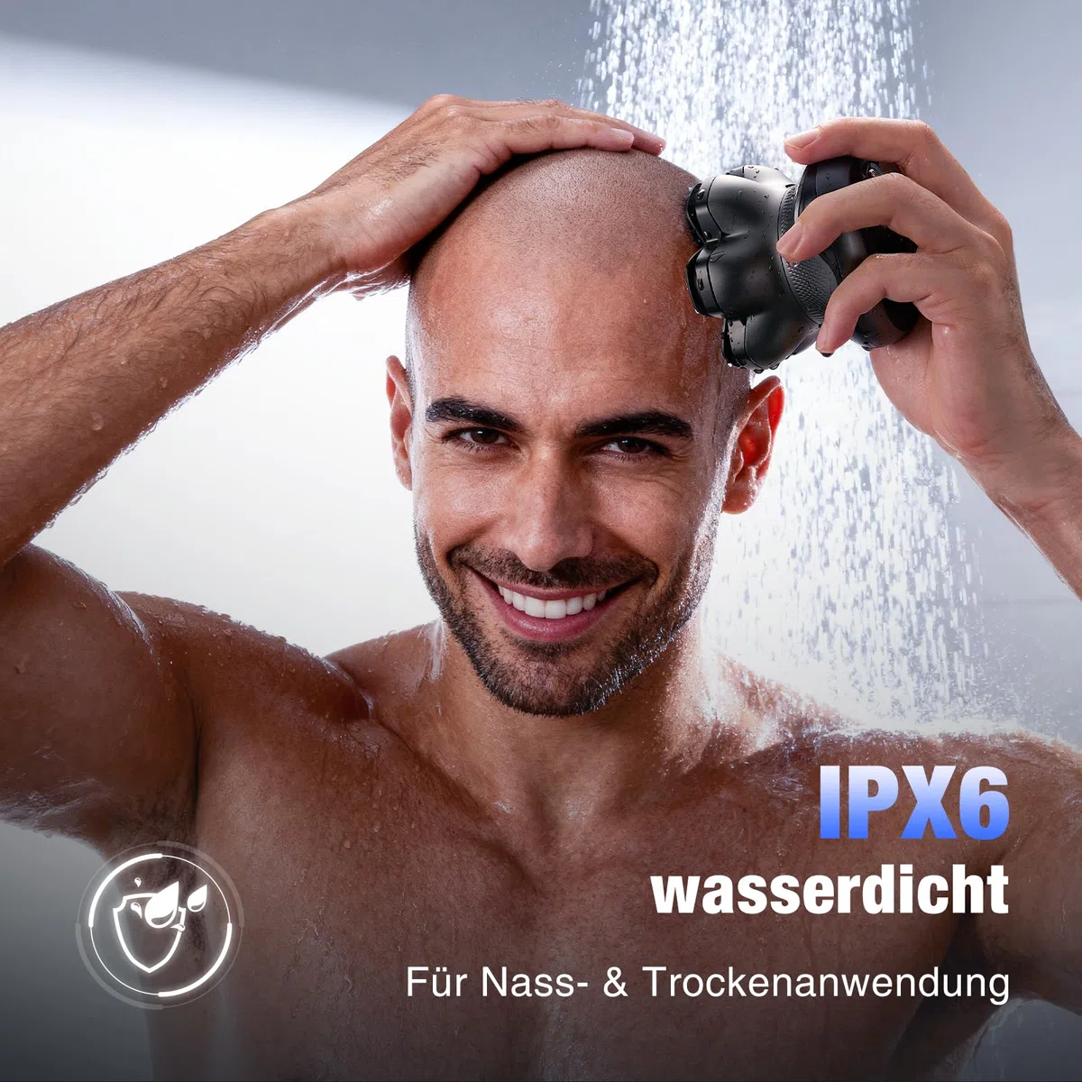 Glatzen Rasierer Herren, kensen Kopfrasierer Glatze 7D Bold Shaver Magnetische Head Shaver Trocken Und Nass Bald Shaver Typ-C Akku Kopfrasierer Herren Elektrisch Wasserdicht Glatzenschneider 2 Stufen