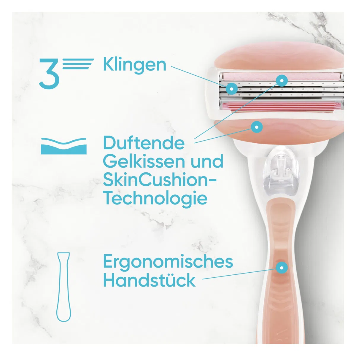 Gillette Venus Comfortglide Spa Breeze Rasierklingen Damen, 12 Original Ersatzklingen für Damenrasierer