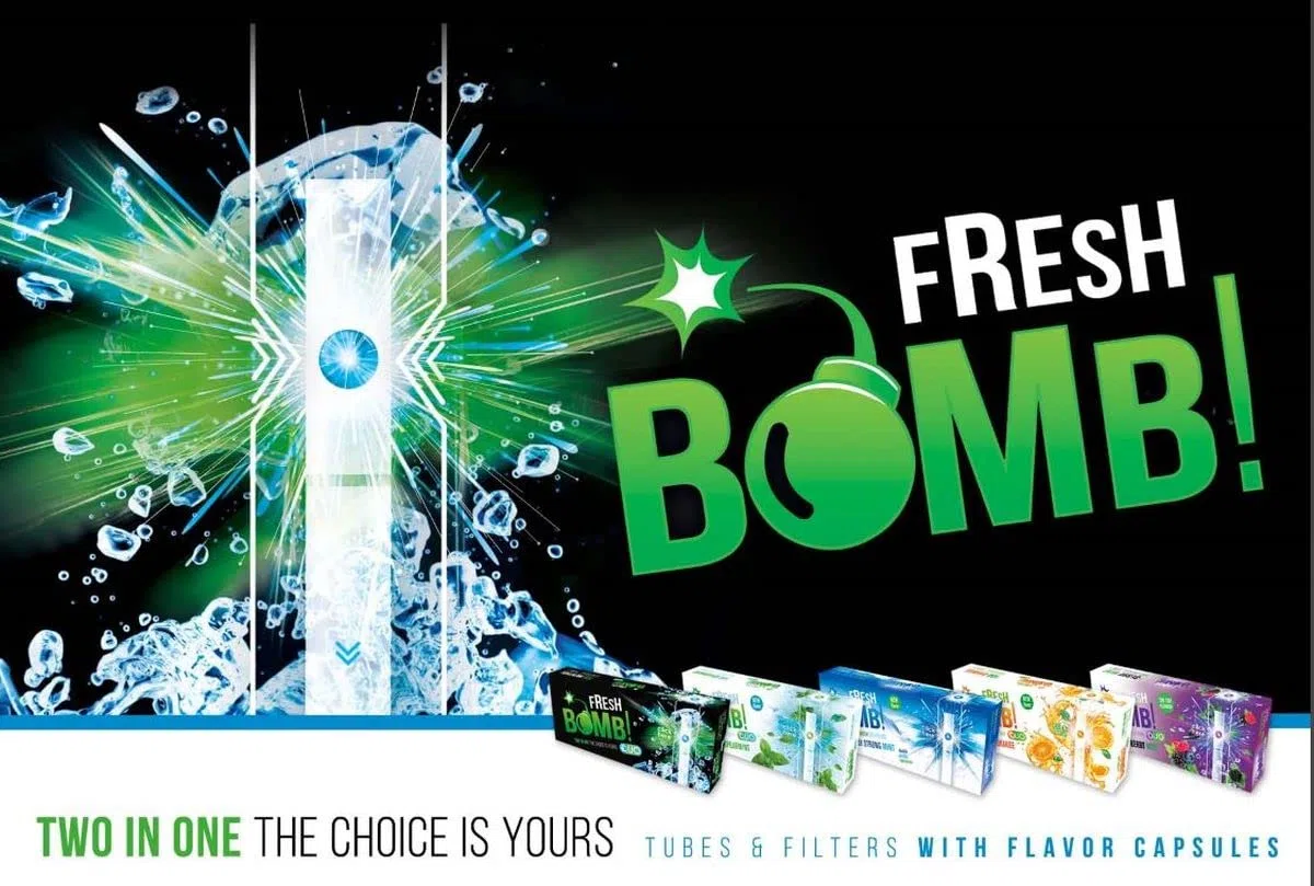 Fresh Bomb Menthol Click Hülsen mit Aromakapsel 10 Boxen (1000 Hülsen)