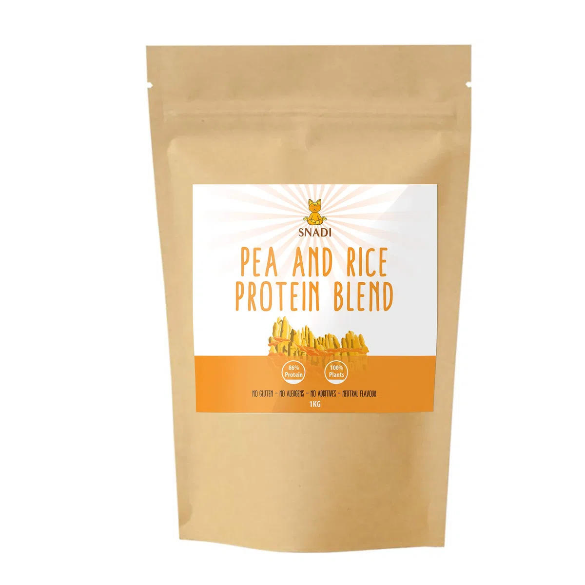 Isoliertes Veganes Protein aus Erbse und Reis | 1kg | 100% Rein | Hoher Proteingehalt | Glutenfrei | Leicht Verdaulich | Ohne Zusatzstoffe | Nahrungsergänzungsmittel