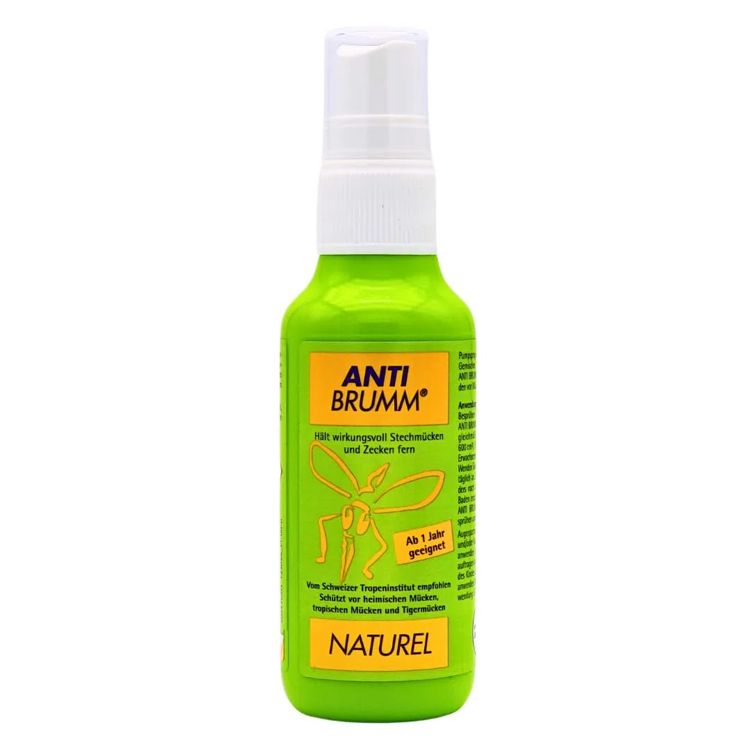 Anti Brumm Naturel Pumpspray 1x 75 ml I Schutz gegen Mücken und Zecken I auf natürlicher Basis I Mückenspray I Für zu Hause, Reisen I pflanzlich I Für Kinder ab 1 Jahr I Spar-Set plus Pharma Perle