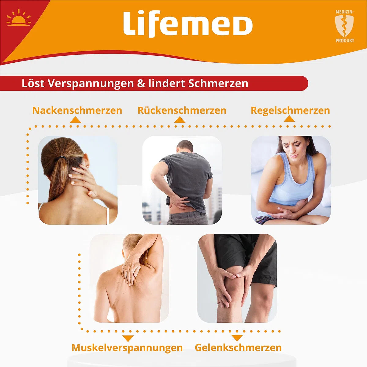 Lifemed Wärmepflaster, ohne Arzneiwirkstoff, Schmerzlinderung für Rücken, Nacken, Schultern, Menstruationsbeschwerden. Pflaster Wärmekissen Rückenwärmer Nackenwärmer, Nierenwärmer, Wärmegürtel