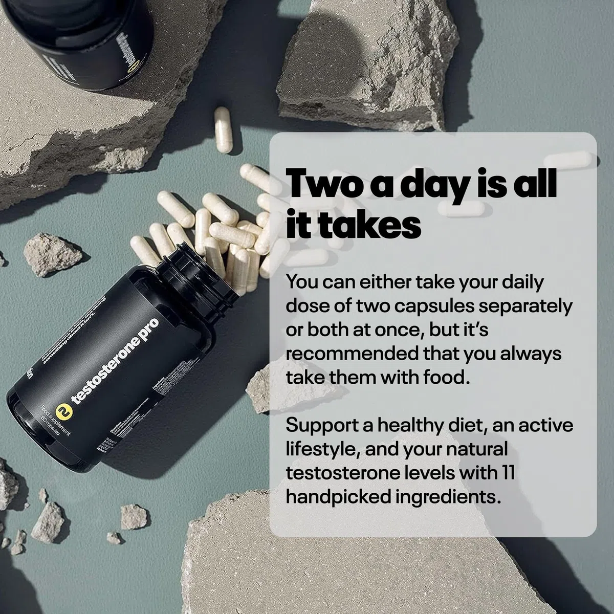 Numan Testosterone Pro Nahrungsergänzungsmittel Männer – T Complex, Tribulus Terrestris, Maca-Wurzel, Zink, Ginseng, Vitamine & Mineralien (120 Kapsel)