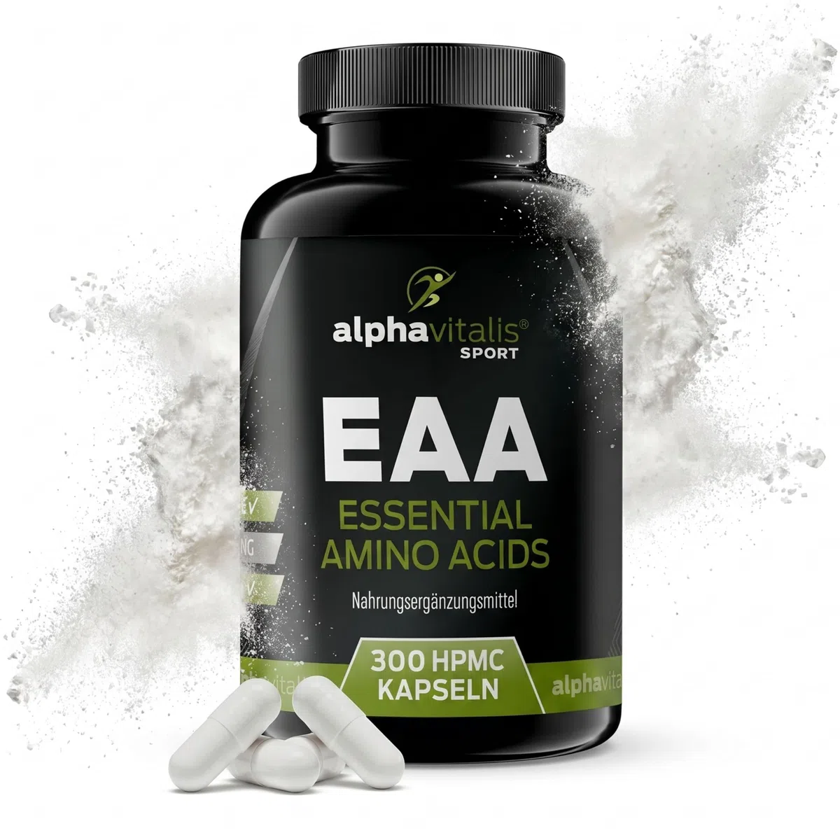 EAA Kapseln optimal dosiert 300 Stk. - vegan - Multi Amino Pattern Code mit allen 8 essentiellen Aminosäuren inkl. BCAA ohne Magnesiumstearat aus pflanzlicher Fermentation