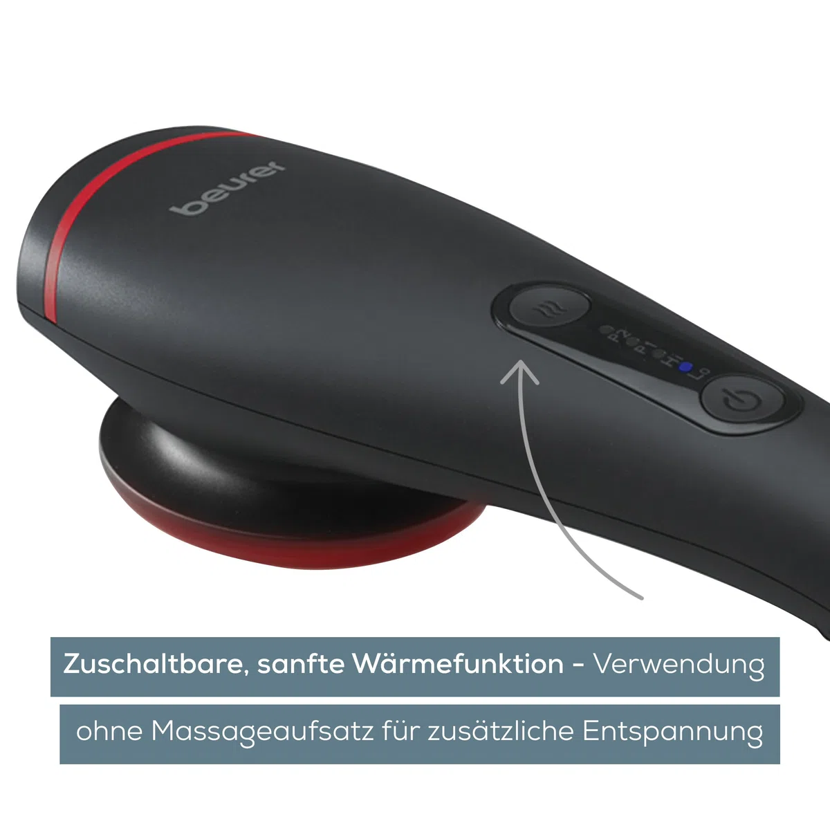 Beurer MG 24 Vibrationsmassagegerät, 2 wohltuende Massageprogramme und 2 Intensitätsstufen für ideale Entspannung, 3 Massageaufsätze, am ganzen Körper einsetzbar, schwarz