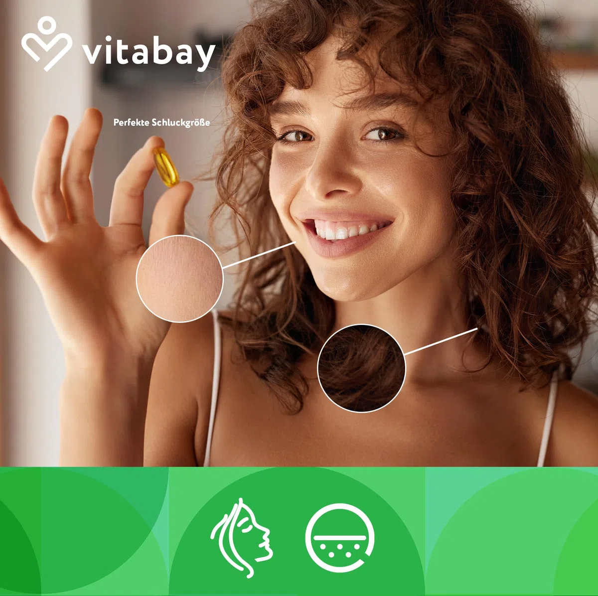 Vitabay Vitamin E 600 I.E. Depot – 200 vegane Softgel Kapseln – natürliches D-Alpha-Tocopherol – hochdosiert – schützt die Zellen vor oxidativem Stress – laborgeprüft – 12 Monate Vorrat
