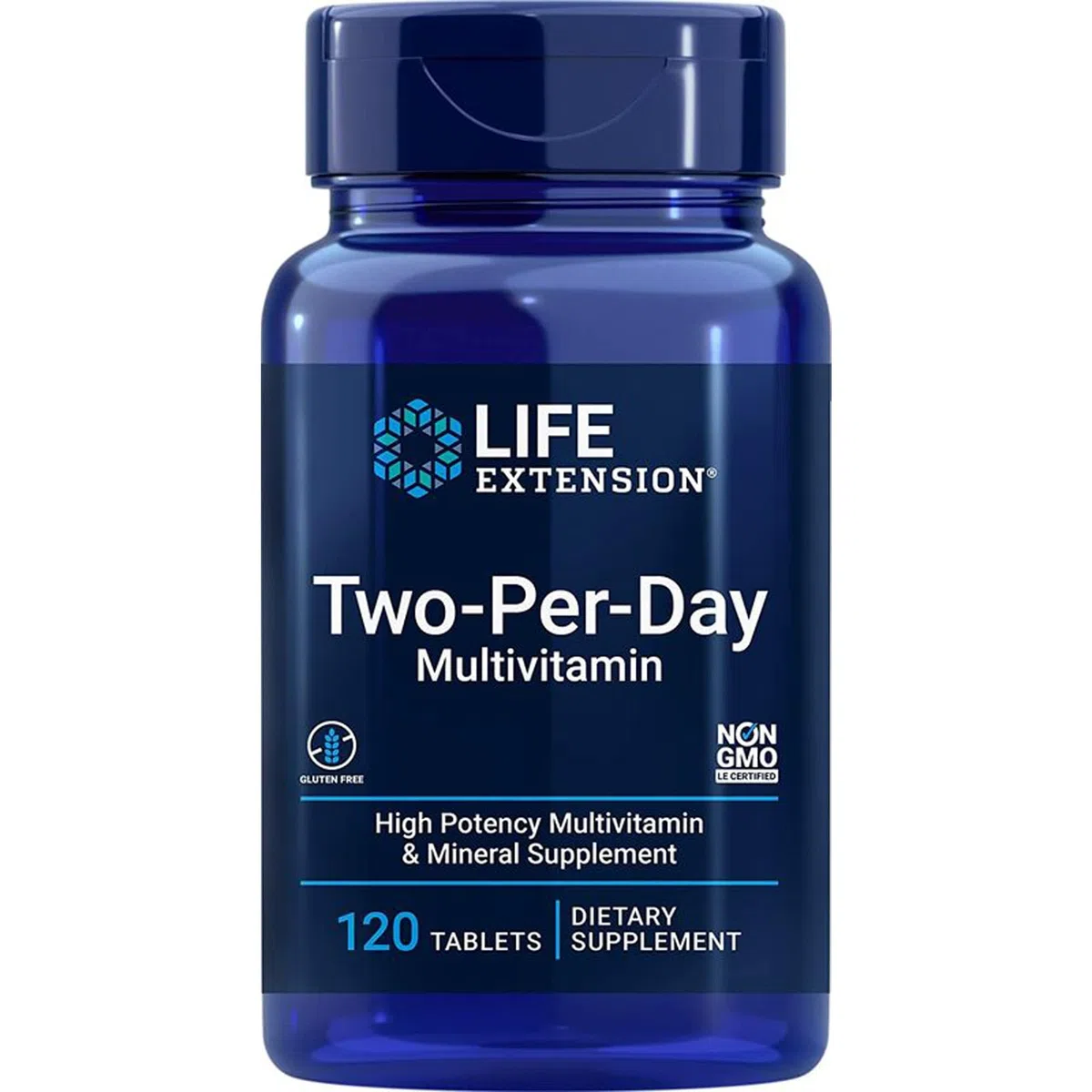 Life Extension, Two per Day, 120 glutenfreie Tabletten, breites Spektrum an Vitaminen je Dosis, Sojafrei, GMO frei, Geschmacksneutral