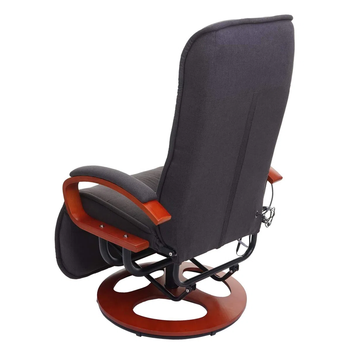 Mendler Relaxliege Arles II Massagesessel Stoff Textil dunkelgrau