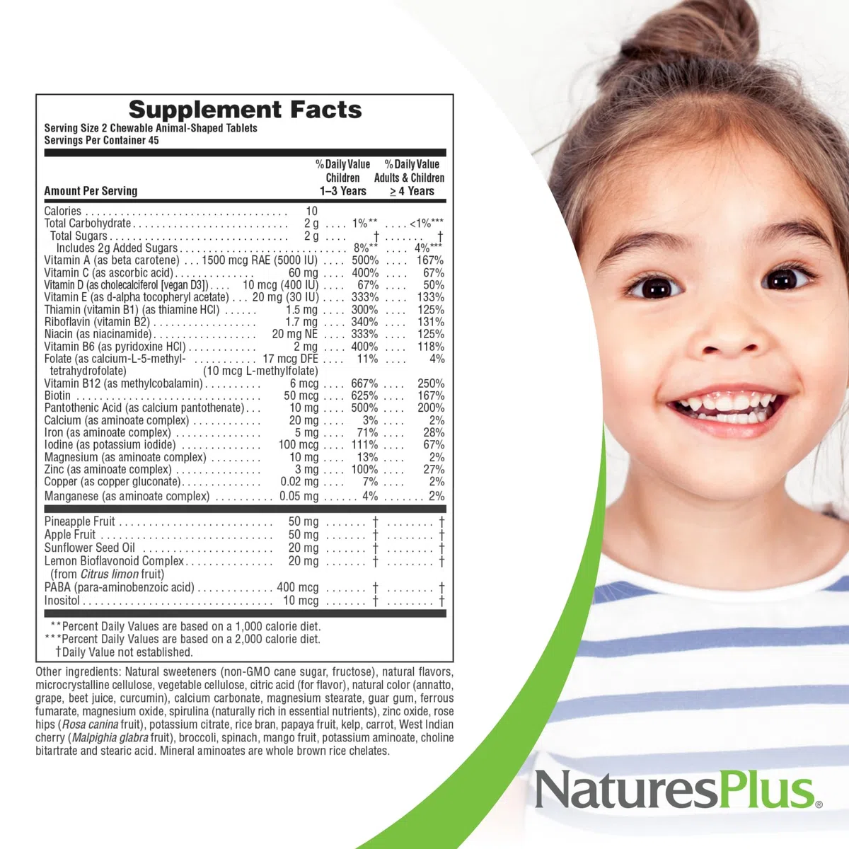 Nature's Plus Source of Life® Animal Parade® Multivitamin gemischter Geschmack 90 Kautabletten