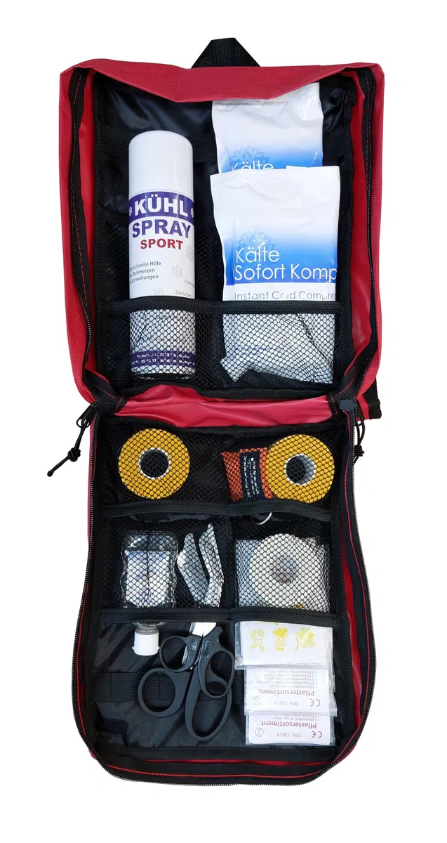 Erste-Hilfe-Rucksack S1 PLUS nach aktueller DIN 13157 + Sport-Ausstattung