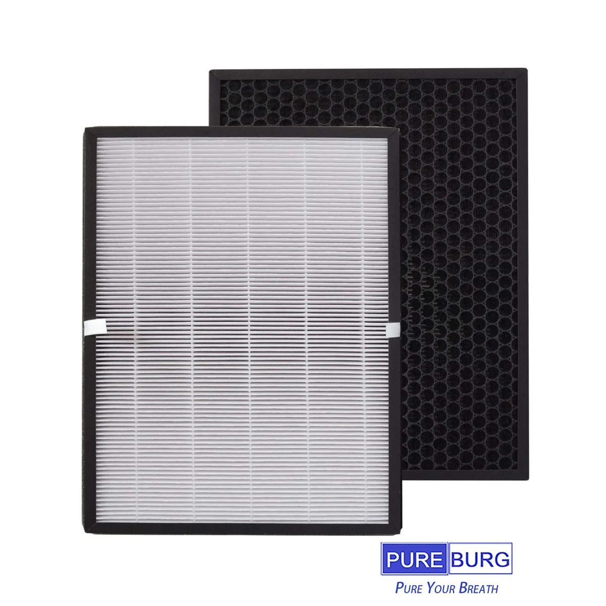PUREBURG Ersatzfilter kompatibel mit Balter LR-02 Luftreiniger, H13 True HEPA und Aktivkohle 3-Stufen-Filtration,2er-Pack