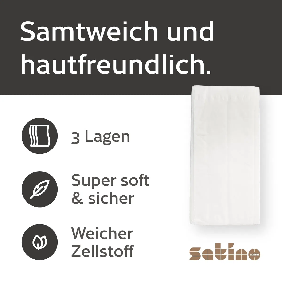 30 x Kosmetiktücher Box – 3-lagig - 30 x 60 Blatt – Kosmetiktücher 3lagig – 1.800 Stk. - 30 Boxen mit 60 Tücher – supersoft – Made in Germany - Satino