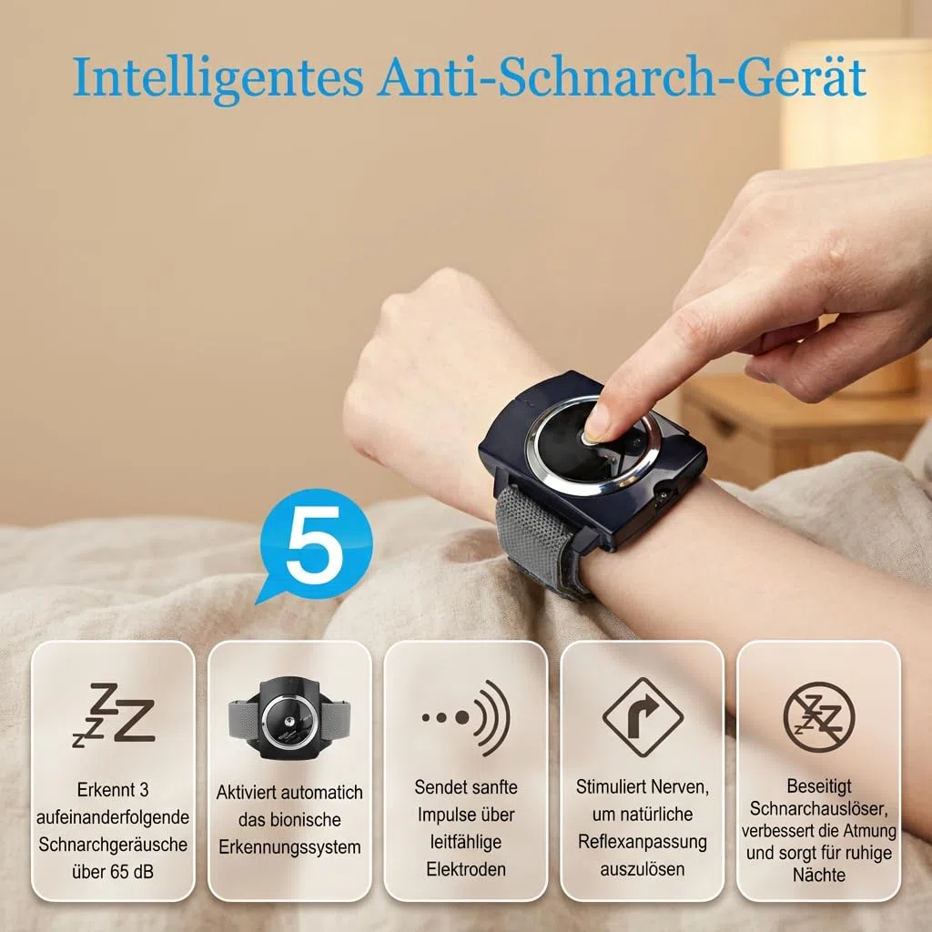Guggys Sleep Connection Anti — Armband Mit Intelligenter Geräuscherkennung Für Ruhigen Schlaf