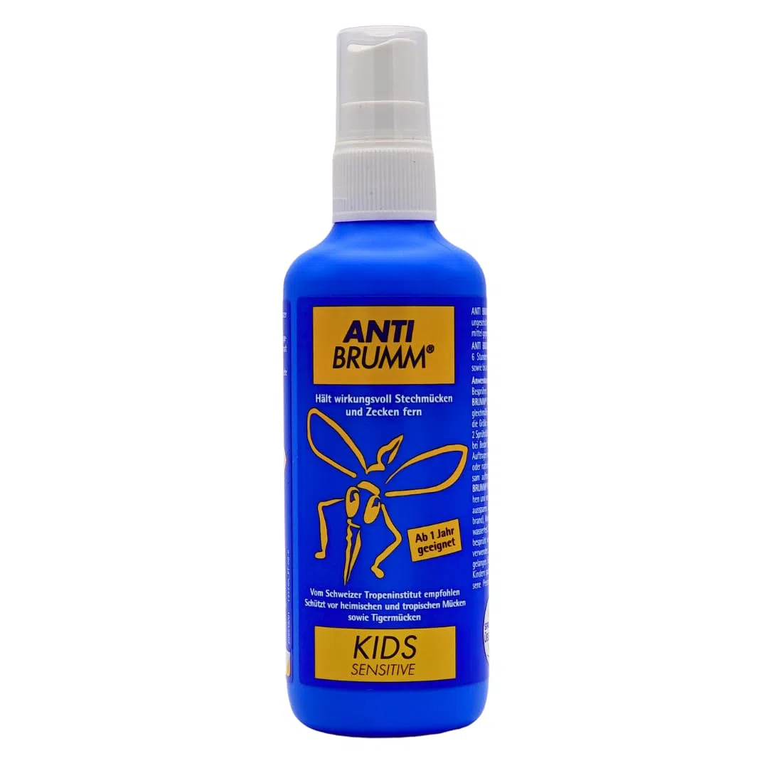 Anti Brumm Kids Sensitive 1x 75 ml I Schutz gegen Mücken und Zecken I Mückenspray I Für zu Hause, Reise, Tropen I Icaridin I Kinder ab 1 Jahr I empfindliche Haut I Spar-Set plus Pharma Perle give-away