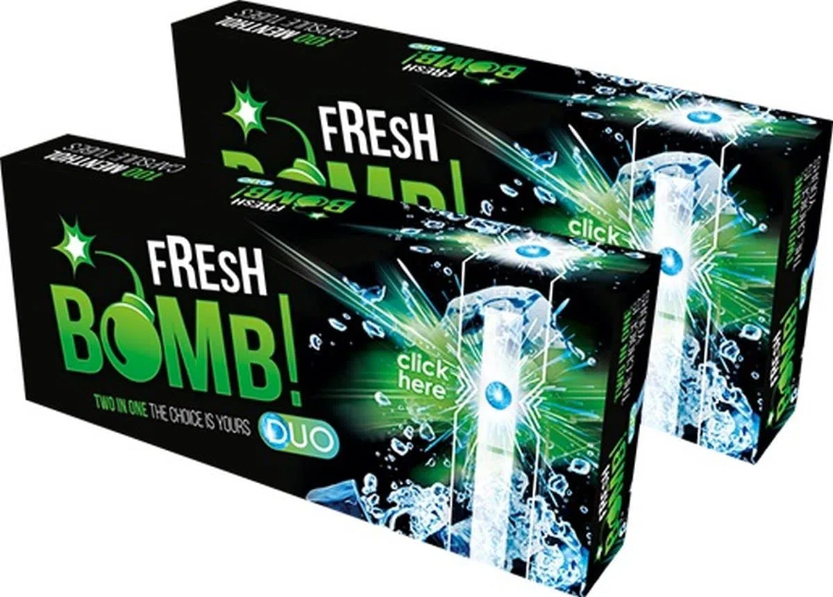 Fresh Bomb Menthol Click Hülsen mit Aromakapsel 10 Boxen (1000 Hülsen)