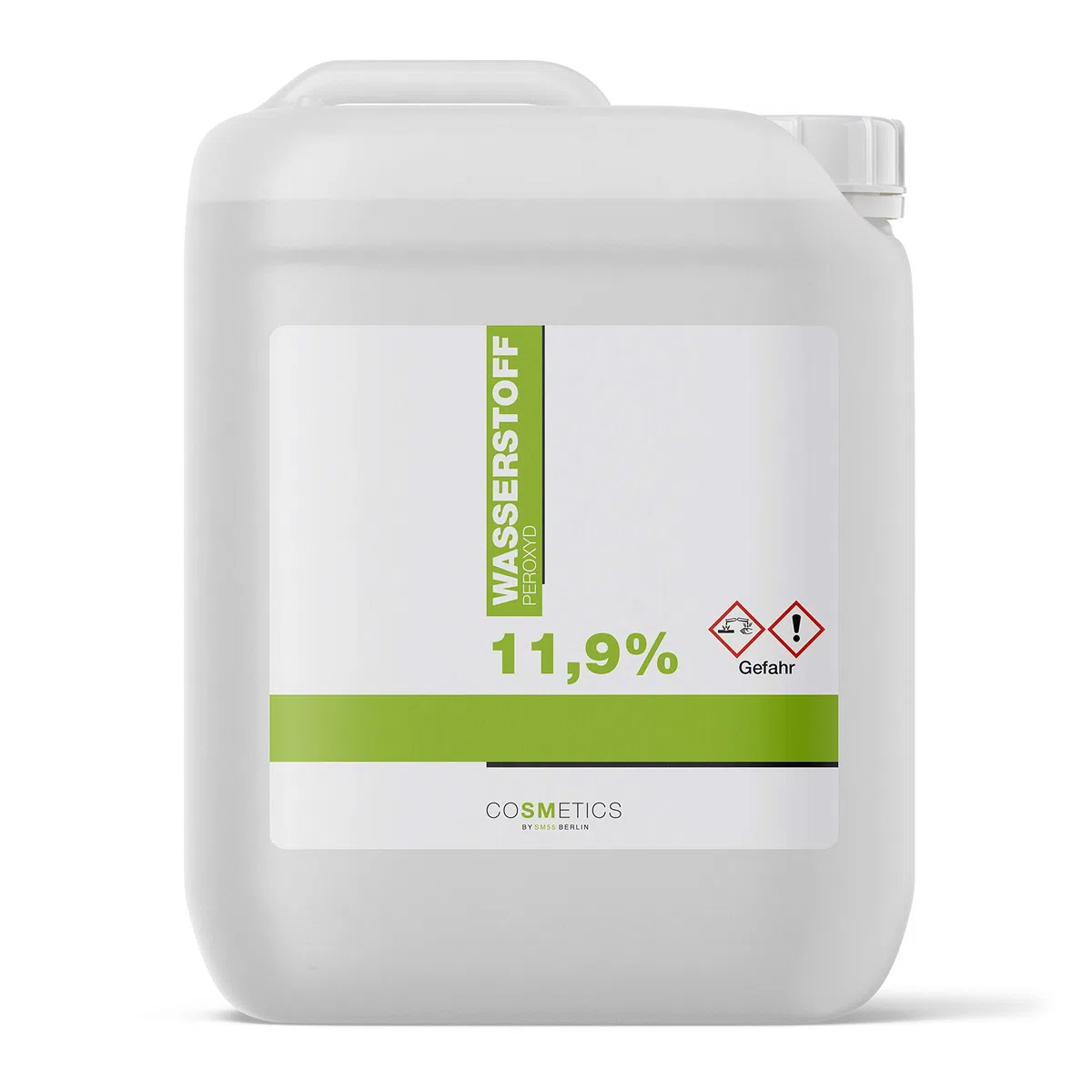 Wasserstoffperoxid 11,9% 5 Liter by COSMETICS55 | Hochprozentige H2O2 Wasserstoffperoxyd Lösung | Blondierung, Blondiermittel, Bleichmittel | Deutsche Herstellung (Familienunternehmen 3. Generation)