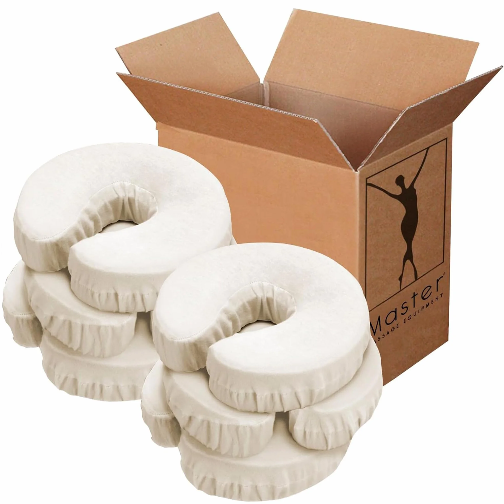 Master Massage Kopfbezüge waschbar 100% baumwolle für Massageliege Kopfpolster Kopfstütze Nackenkissen 6 Pack, Sahne