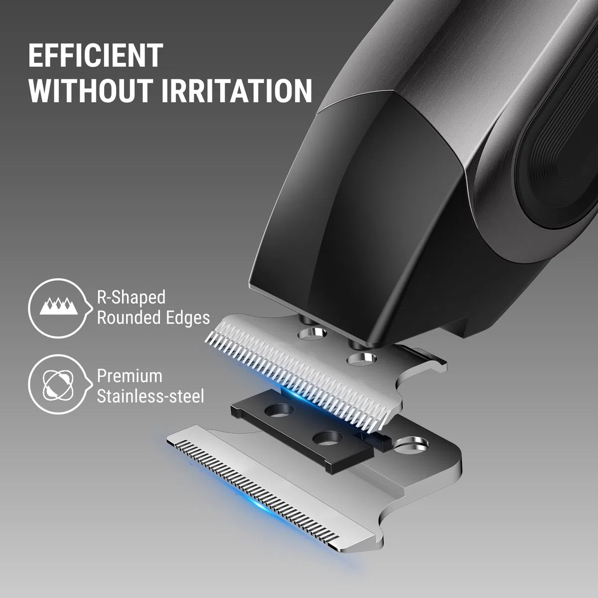 BarberBoss 3-in-1 Reiseschneider für Männer, Bart- & Haarschneider, Nasen- & Ohrentrimmer, Mini Elektrorasierer Herren, Dual-Speed Trimmer Set (Metallisches Pistolenpulver) | Reise-Trimmer-Set, Bart- und Haarschneider, Nasen- und Ohrentrimmer, Mini-Folien