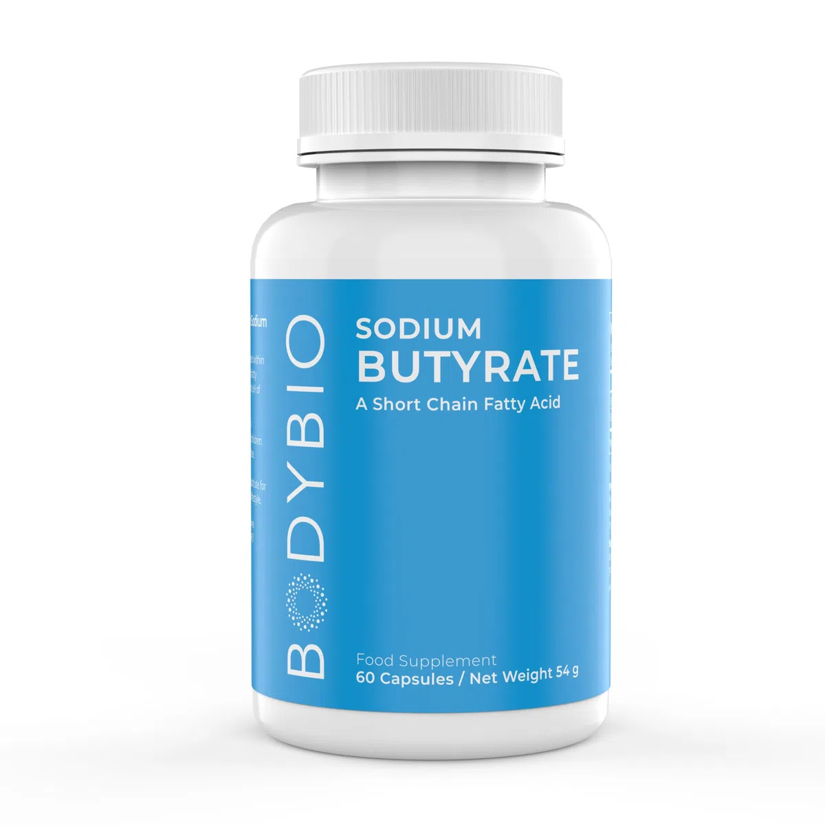 BodyBio Butyrate - Postbiotikum für Darmgesundheit, Verdauung & Blähbauch - Natrium- & Buttersäure-Komplex für ein Gesundes Darmmikrobiom 60 Kapsel