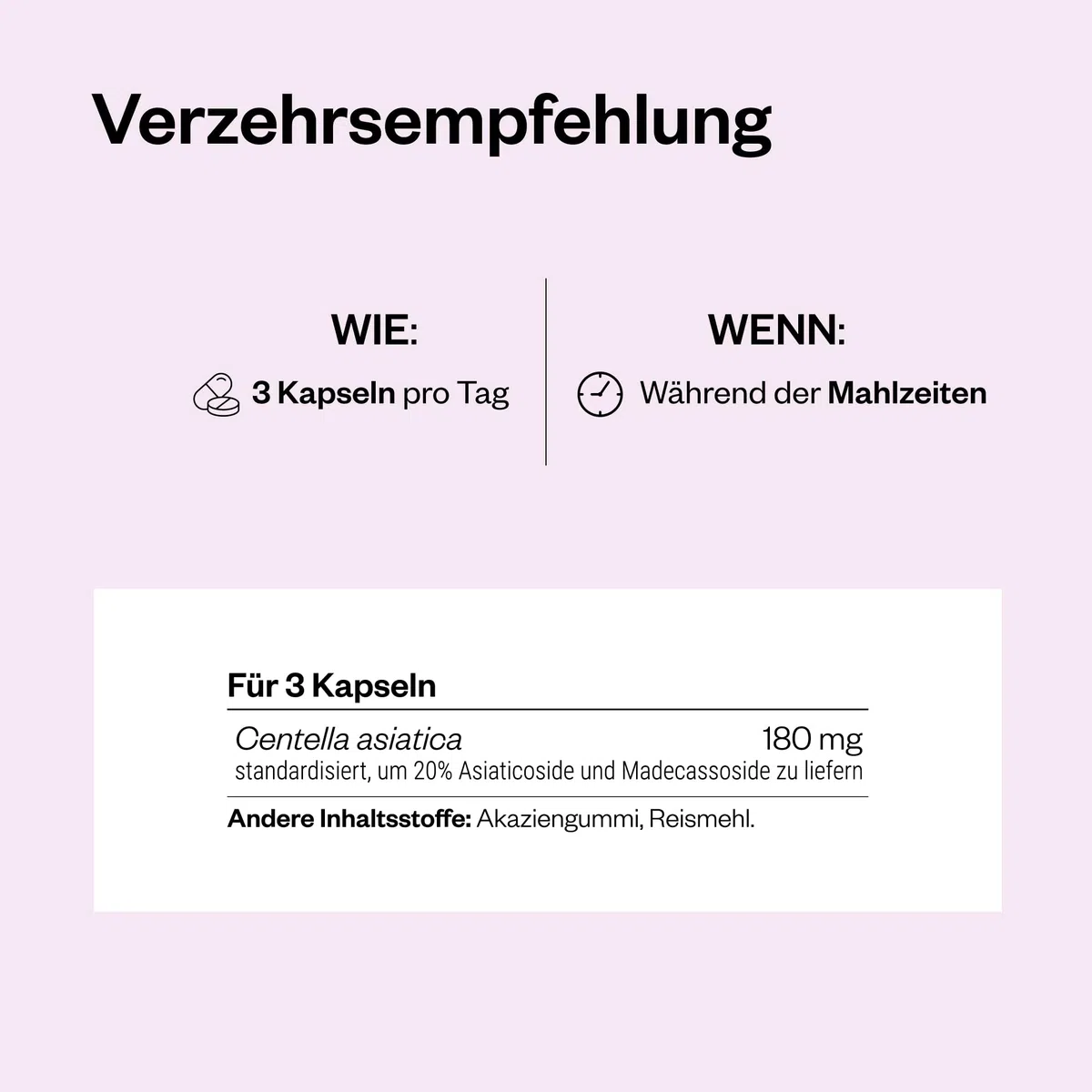 Centella Asiatica - Tigergras - Unterstützt das geistige Wohlbefinden und baut Stress ab - Trägt zu einem gut funktionierenden Immunsystem bei - Vegan - Glutenfrei - Supersmart