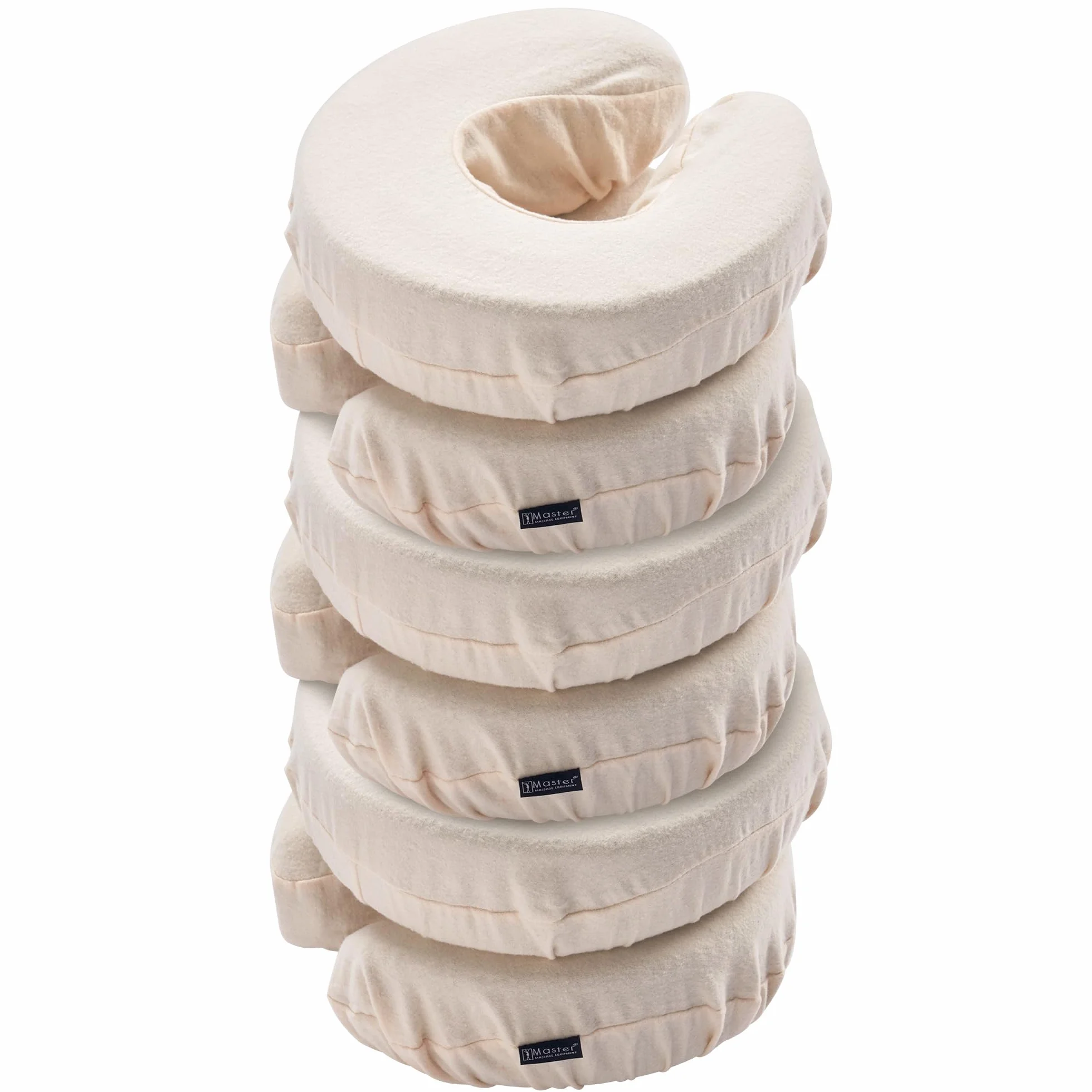 Master Massage Kopfbezüge waschbar 100% baumwolle für Massageliege Kopfpolster Kopfstütze Nackenkissen 6 Pack, Sahne